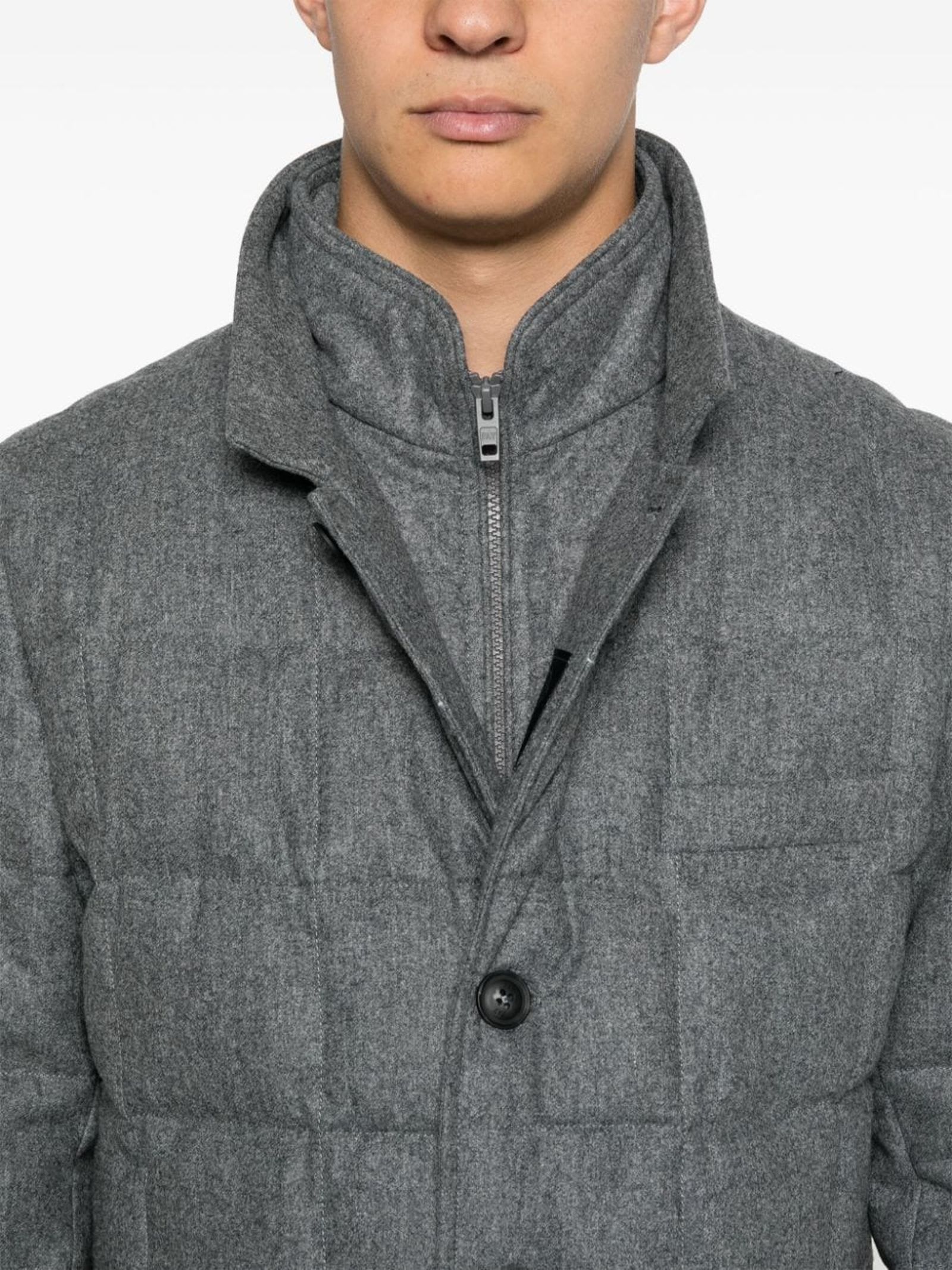 Shop Fay Grey Virgin Wool Coat