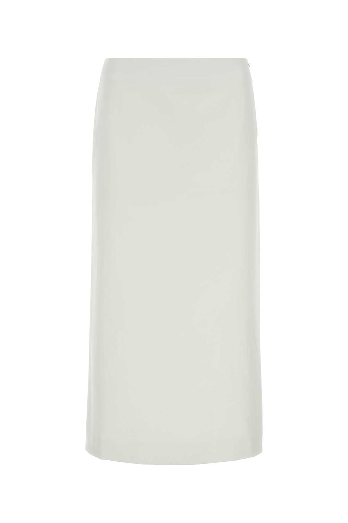 White Satin Cellula Skirt