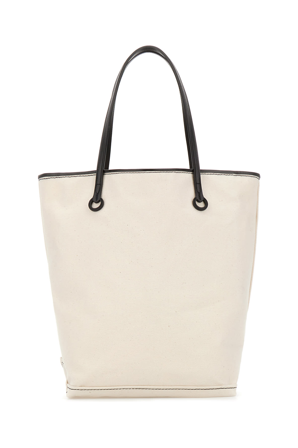 Shop Jw Anderson Sand Canvas Tall Anchor Shopping Bag In Natural Black