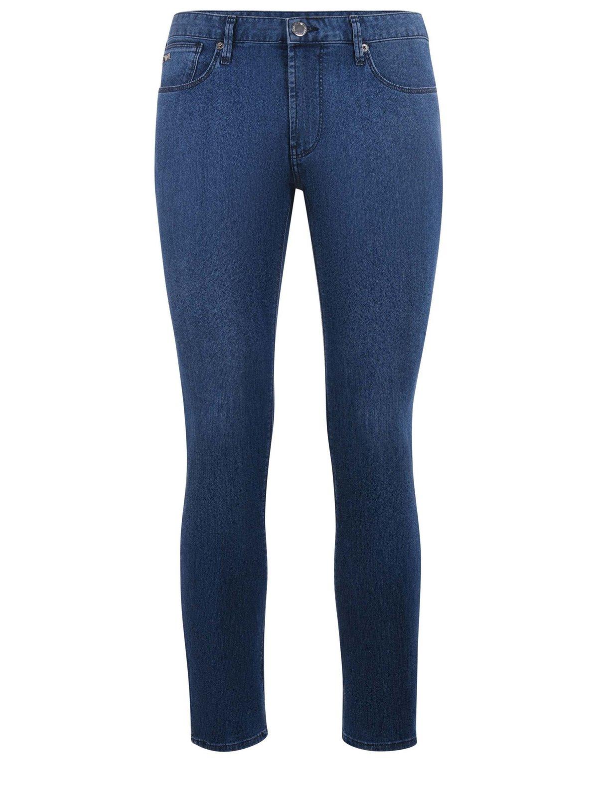 Emporio Armani Logo Plaque Slim-fit Jeans