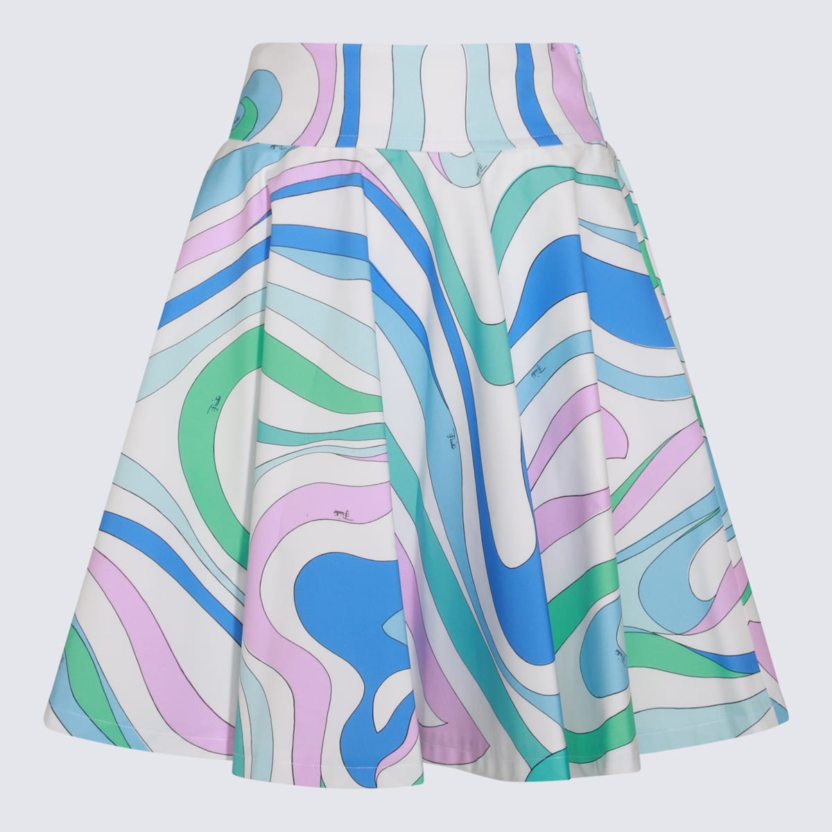 Multicolot Cotton Midi Skirt