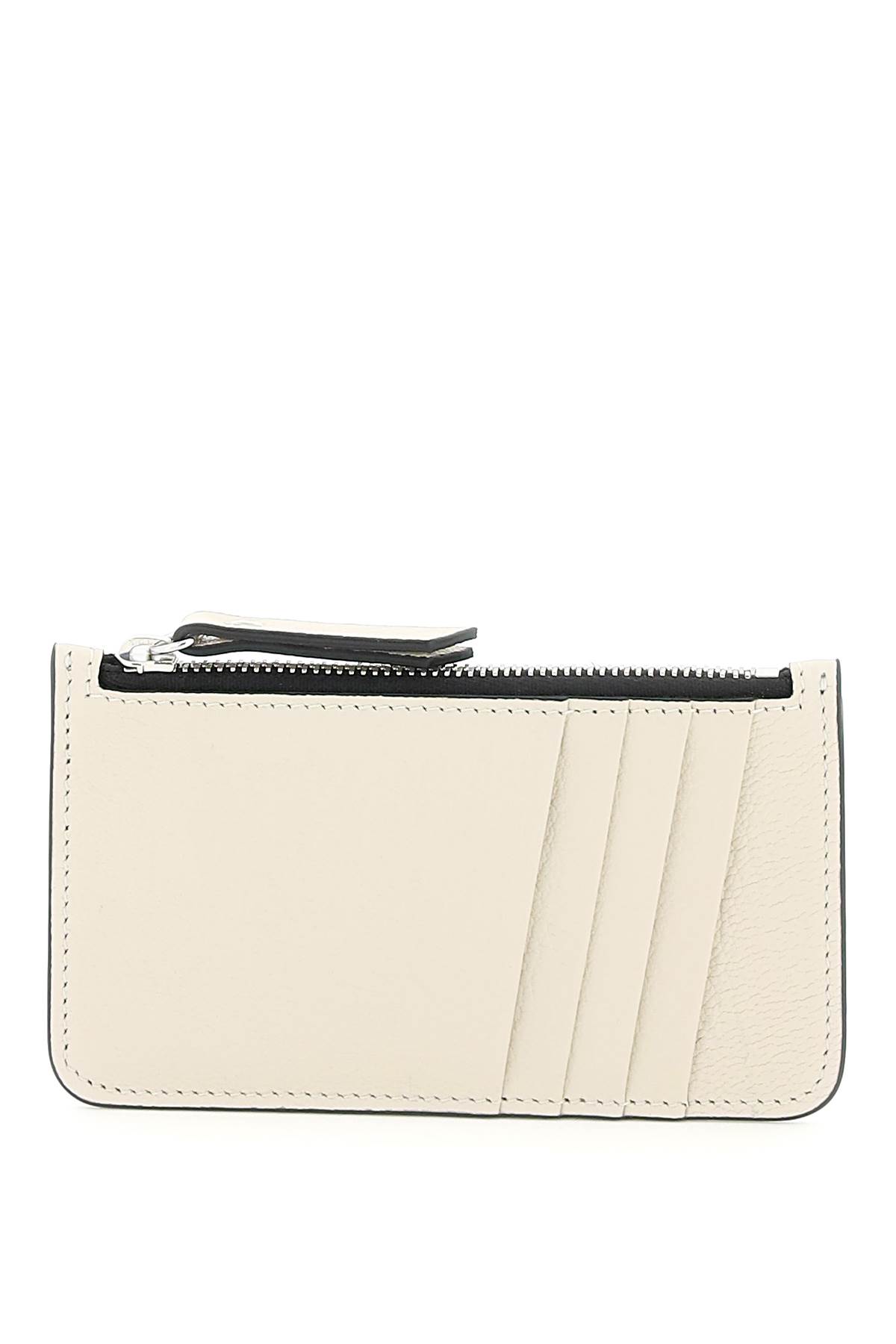 Maison Margiela Four-stitch Zipped Wallet In Greige (beige)