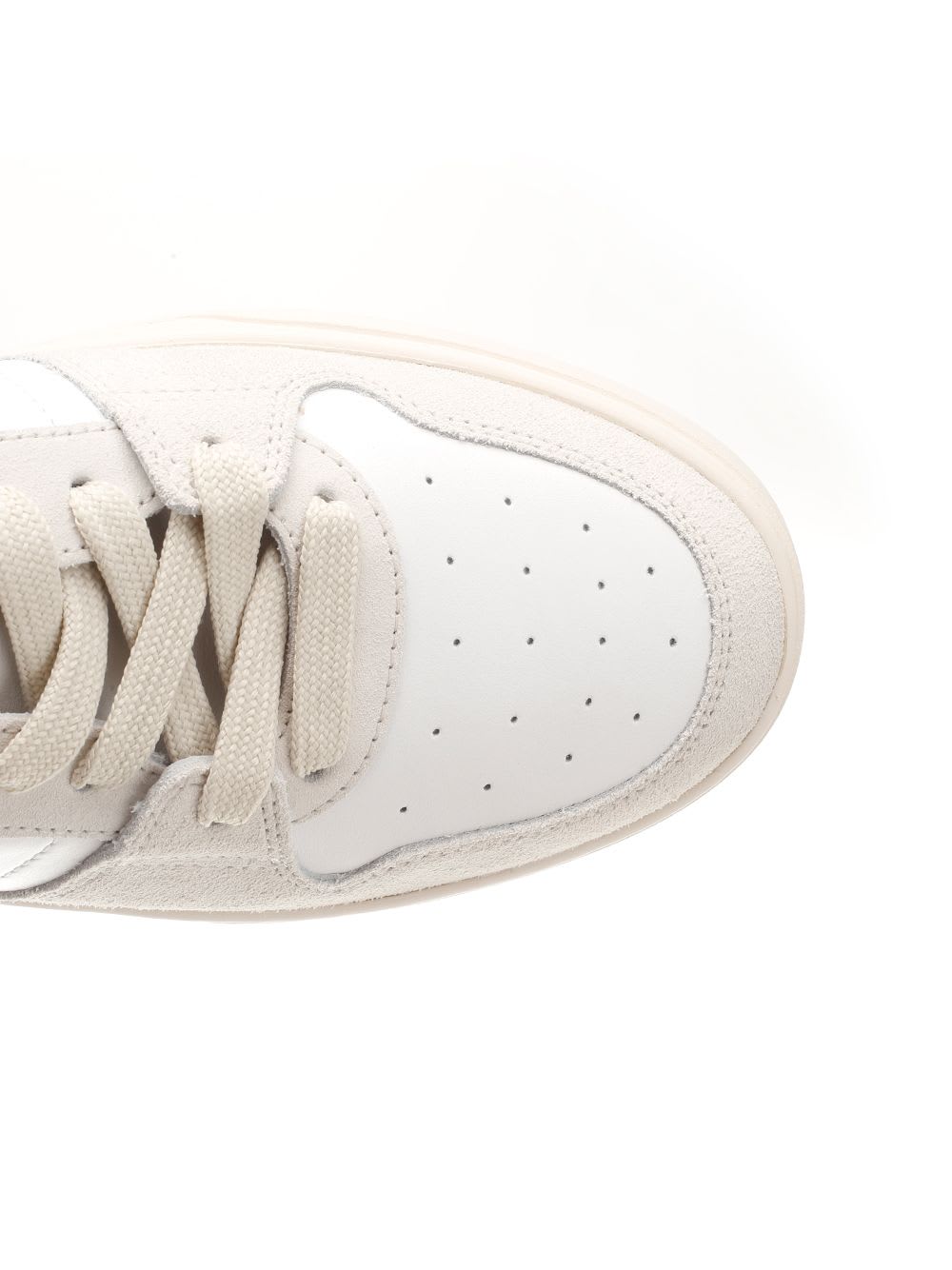 Shop Tod's Calfskin Sneakers In White