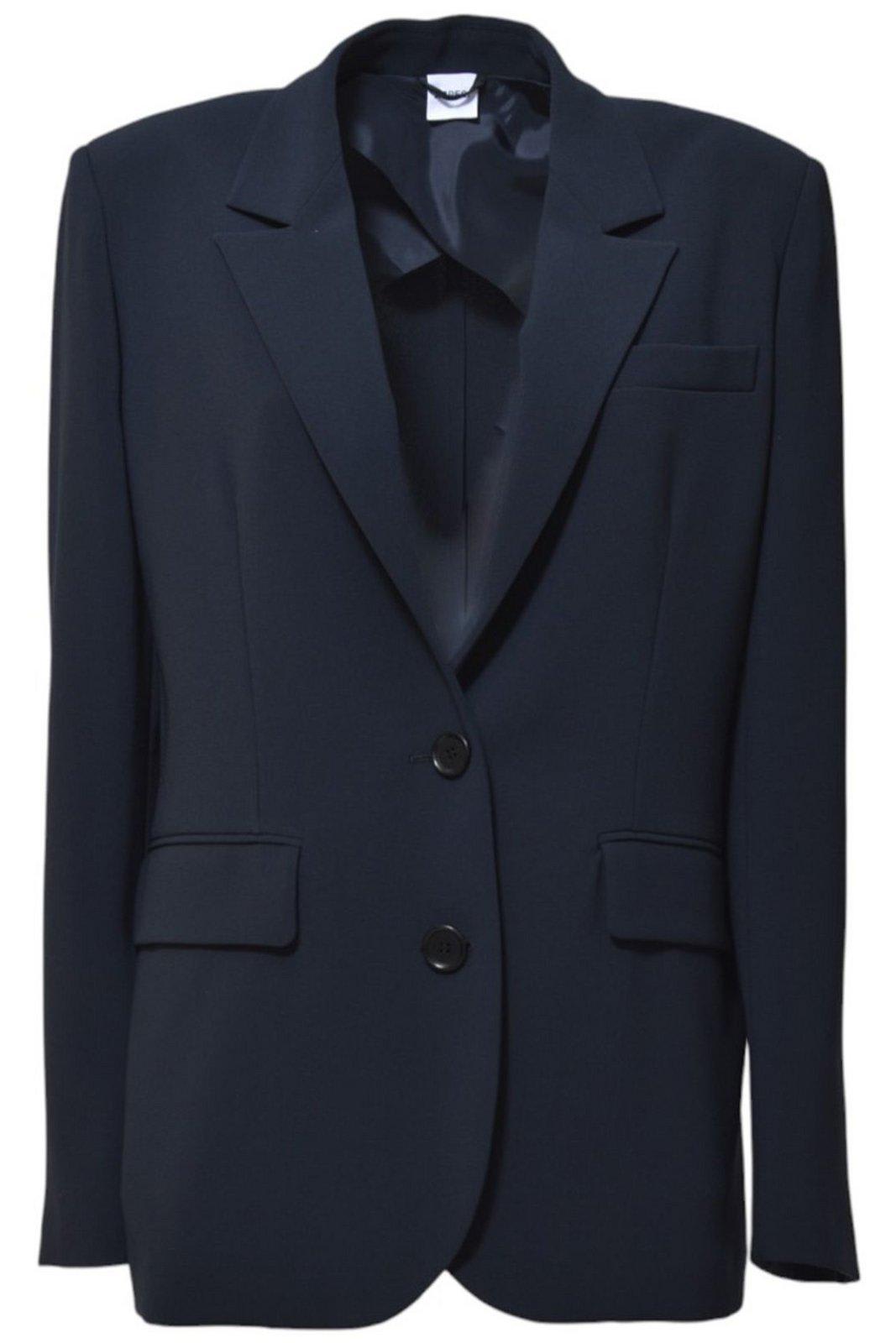 Aspesi Single Breasted Jacket In Midnight Blue Cady