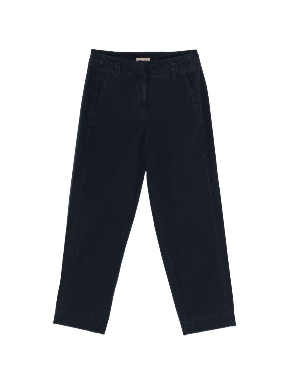 Woolrich Cotton Carrot Trousers In Black