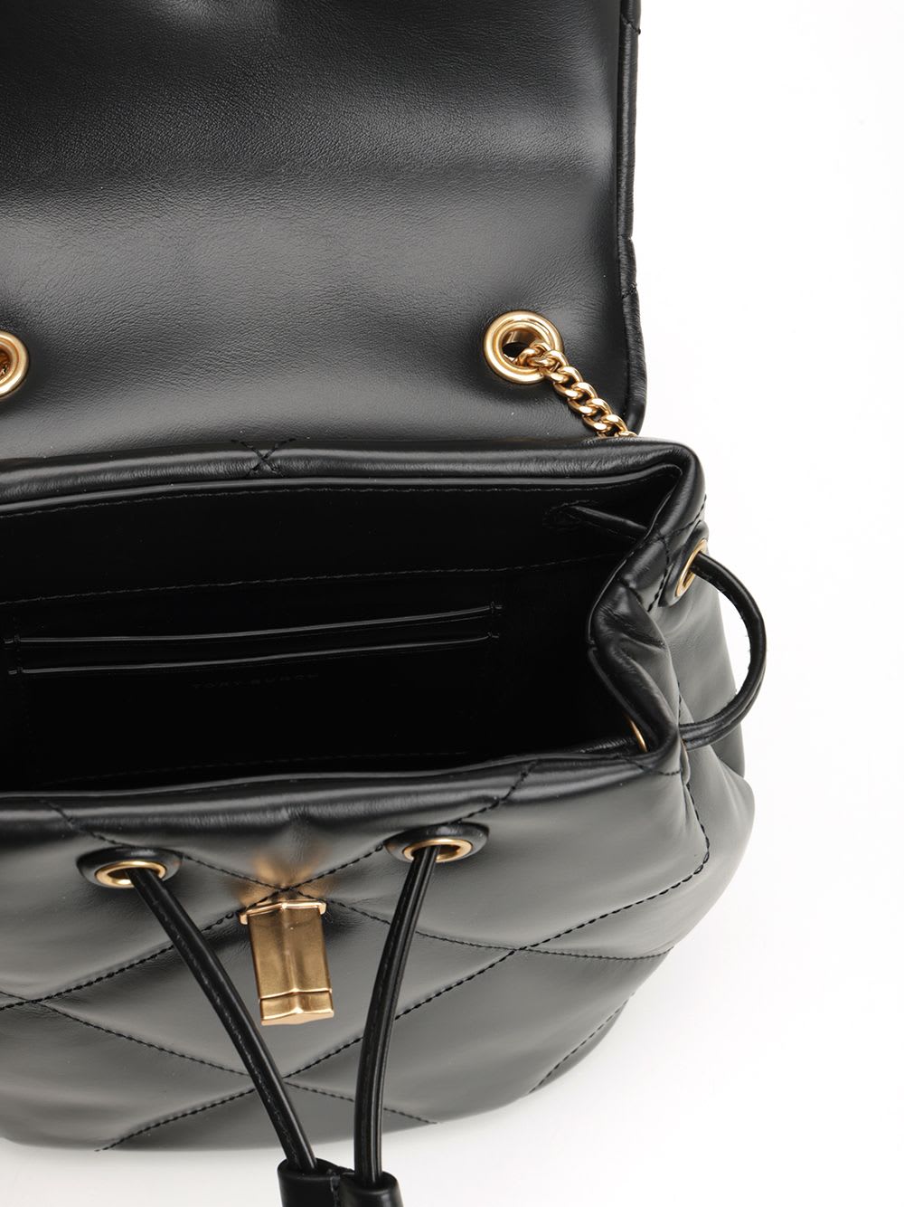 Tory Burch Kira Diamond Quilt Mini Backpack In Black