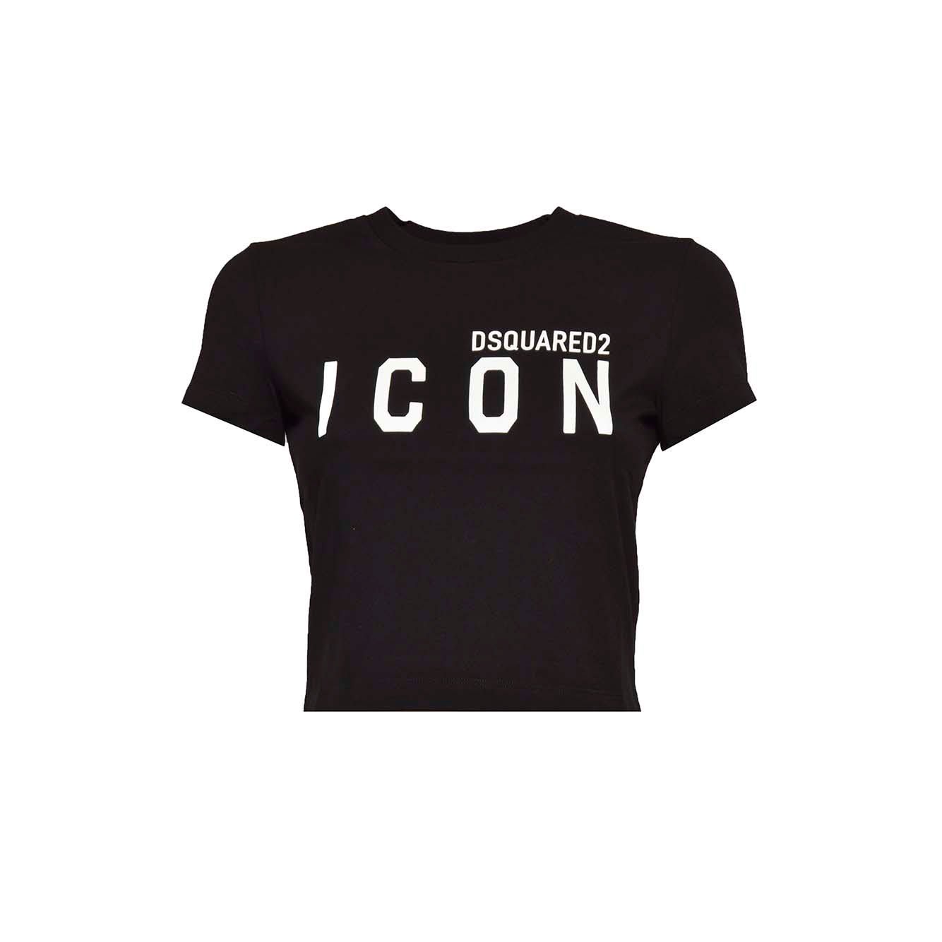 Shop Dsquared2 Be Icon Mini Fit T-shirt In Nero