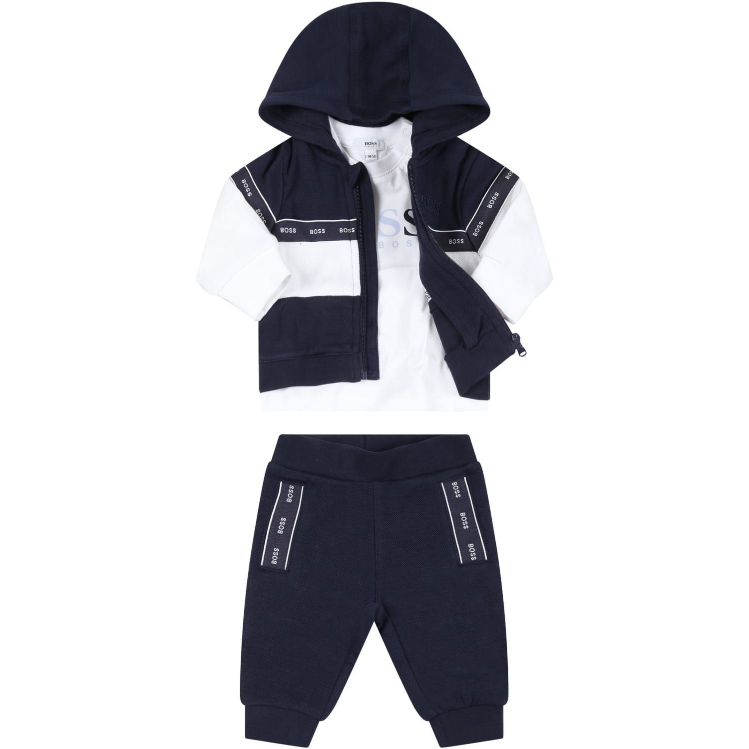 Hugo Boss Multicolor Set For Baby Kids With Logo