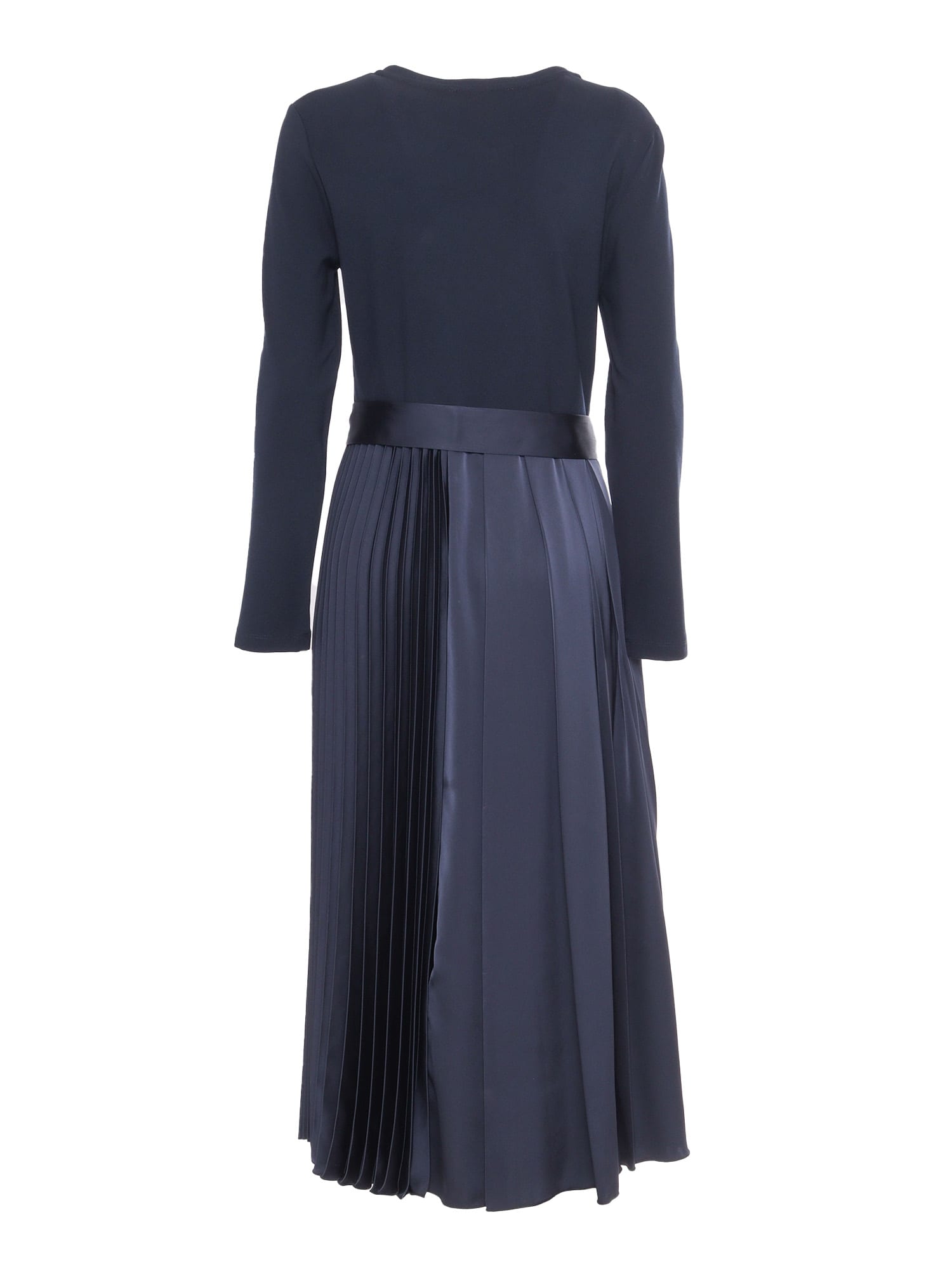 Shop Weekend Max Mara Sheree Navy Jersey Dress In Blue