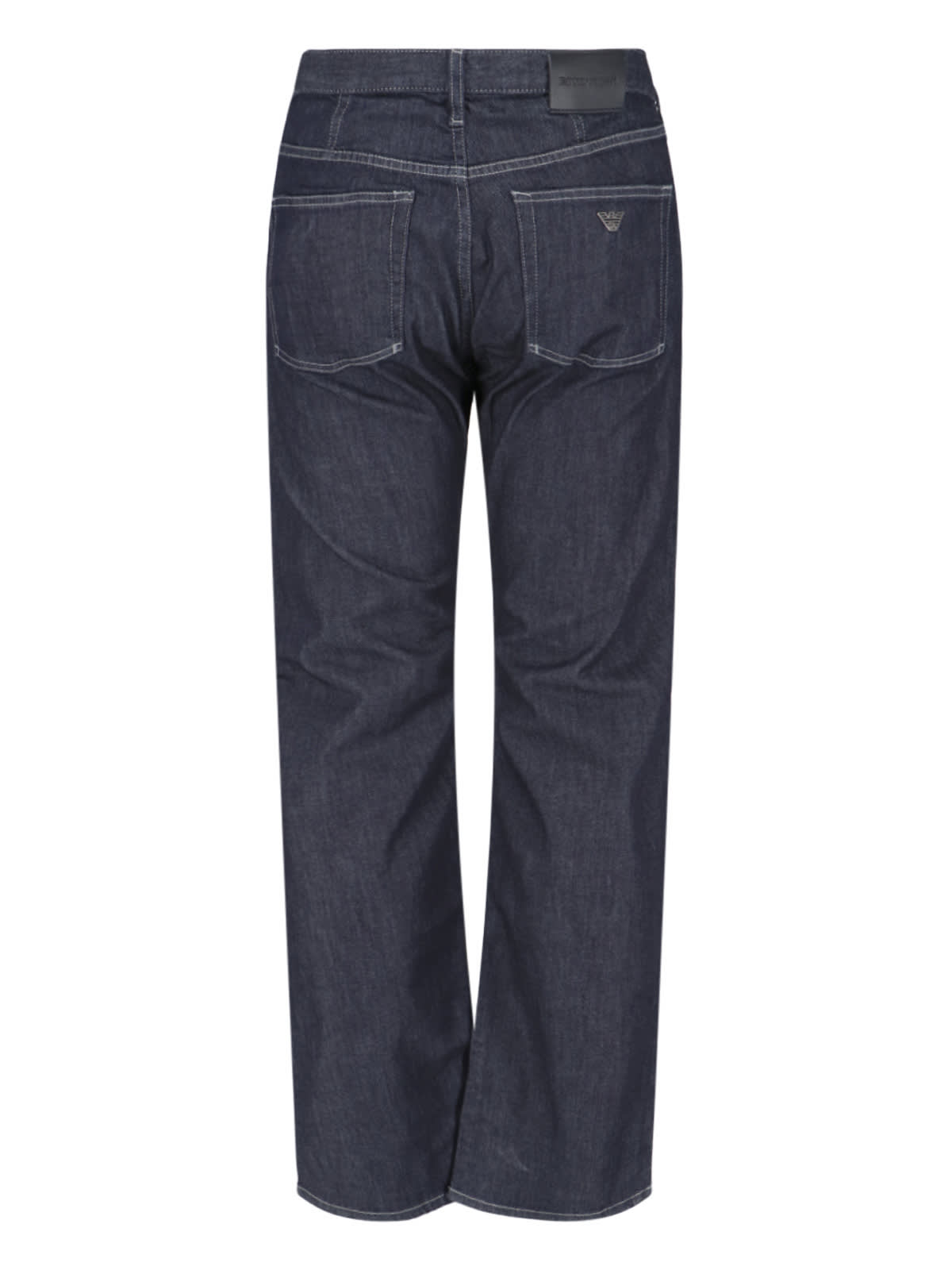 Shop Emporio Armani Straight Jeans In Blue