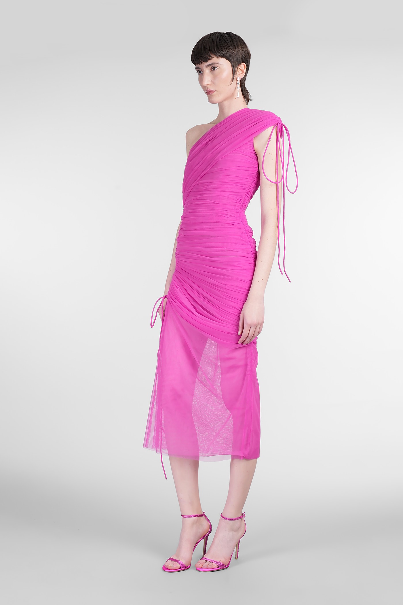 Del Core Dress Woman In Fuxia Polyester