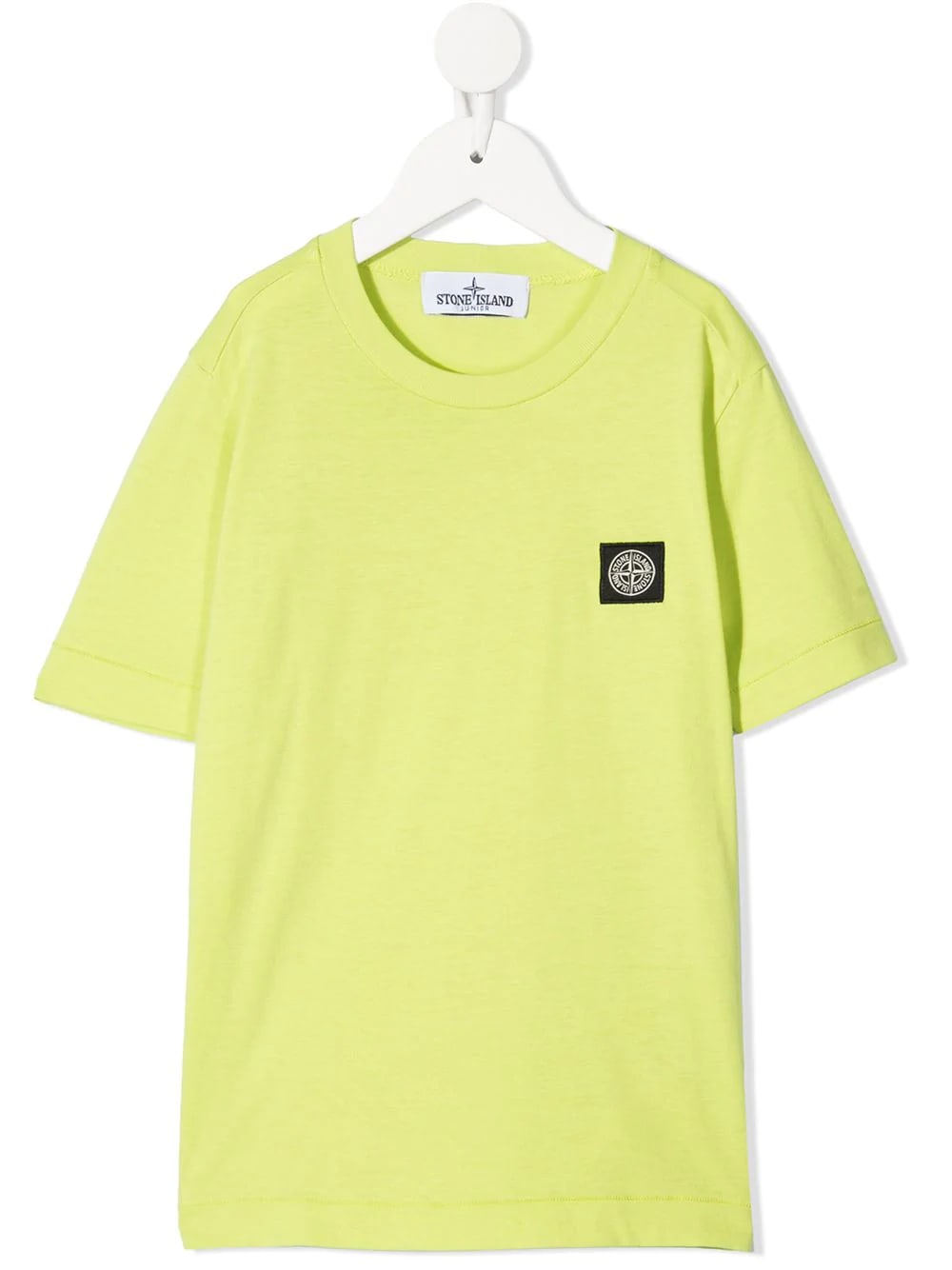 Stone Island Junior Yellow Cotton Logo-patch T-shirt