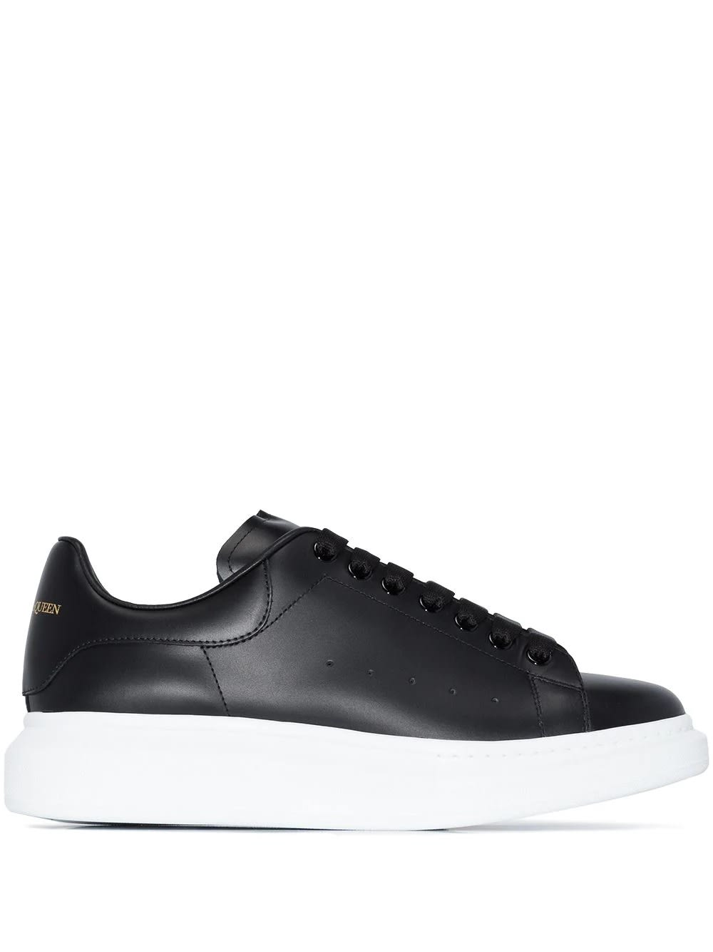 ALEXANDER MCQUEEN BLACK OVERSIZE SNEAKERS WITH WHITE SOLE