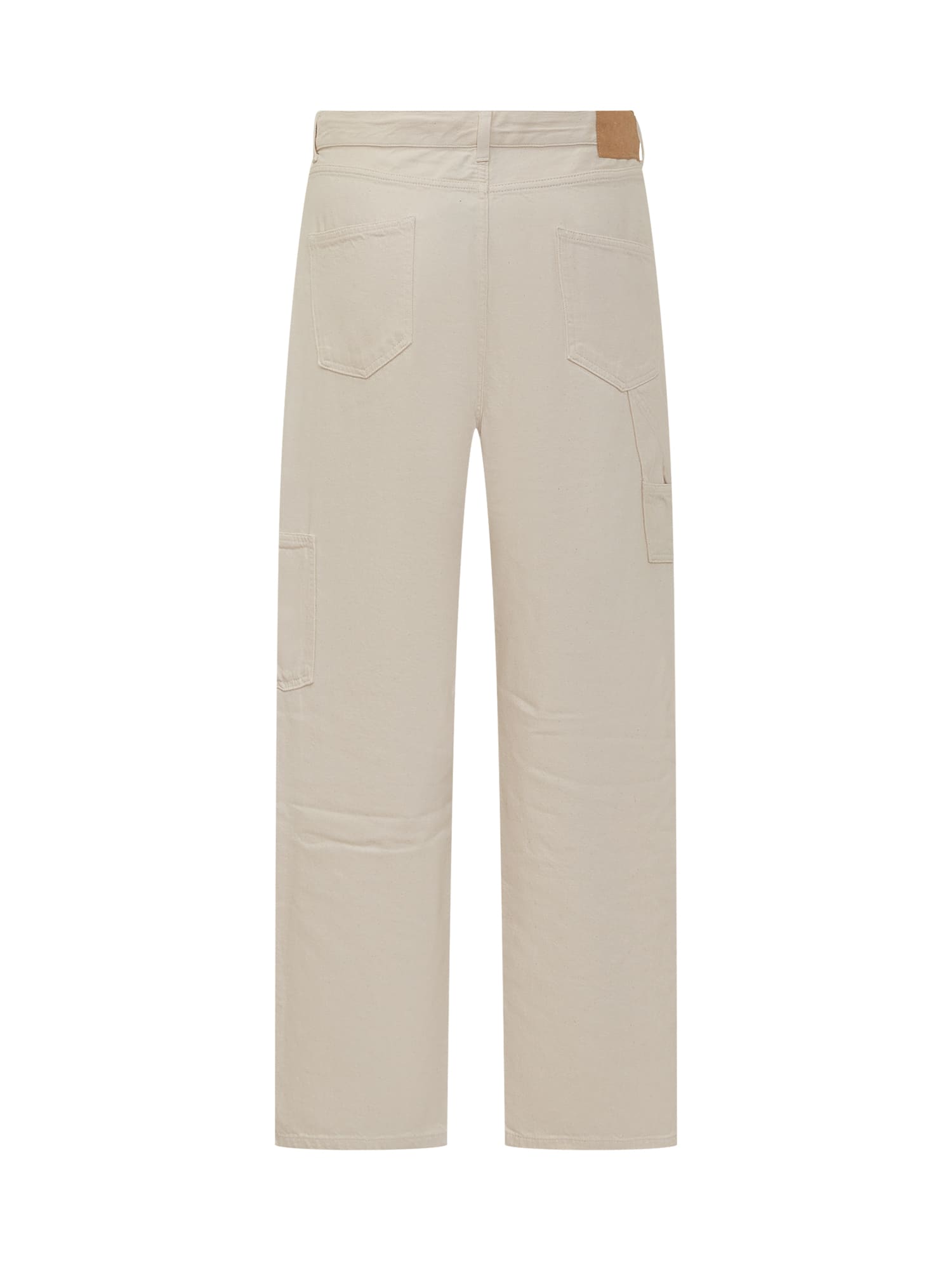 Alanui Straight Leg Denim Pants In White Raw