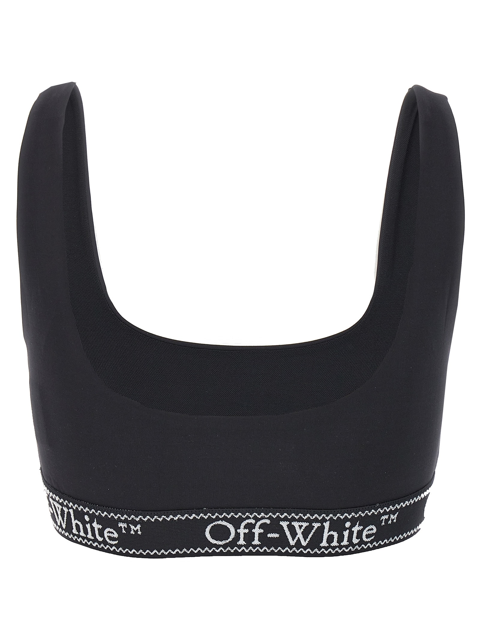 Shop Off-white Logoband Sports Top In White/black