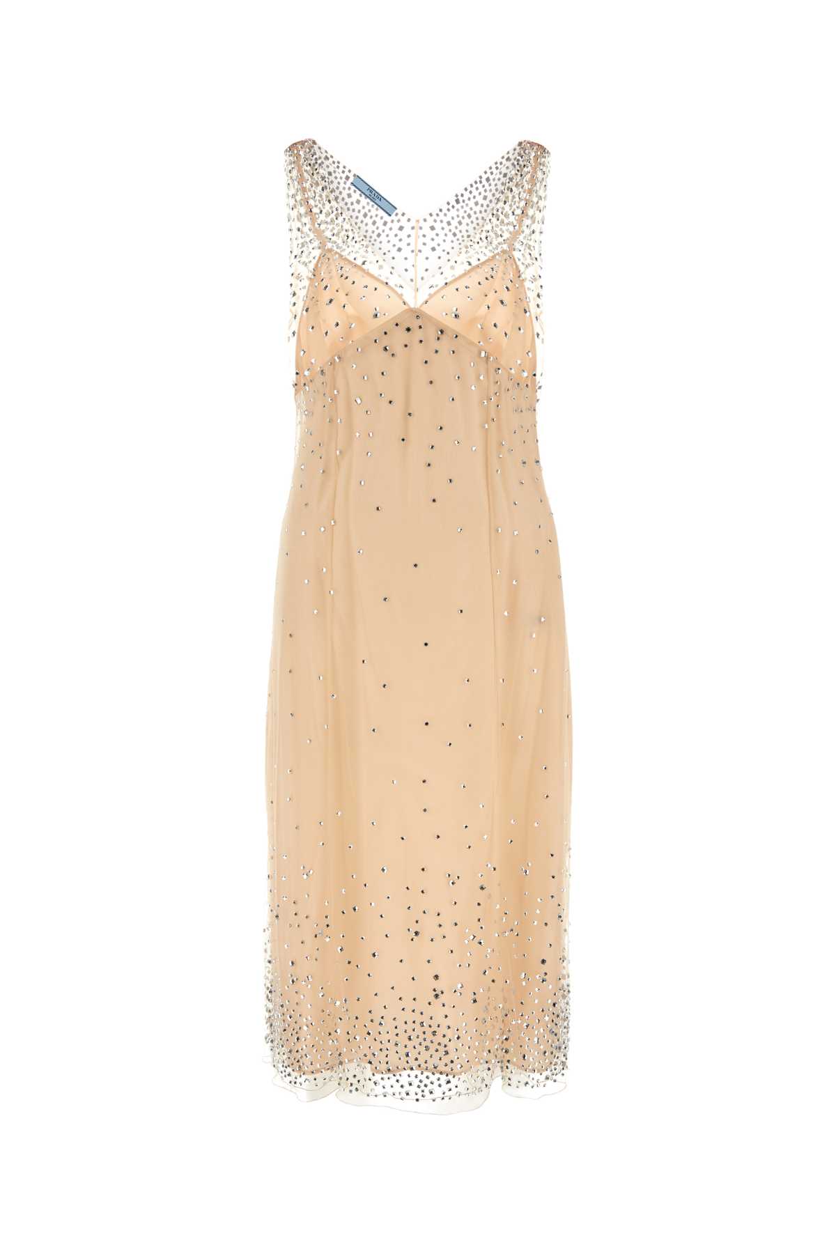 Prada Skin Pink Nylon Dress In Cammeo