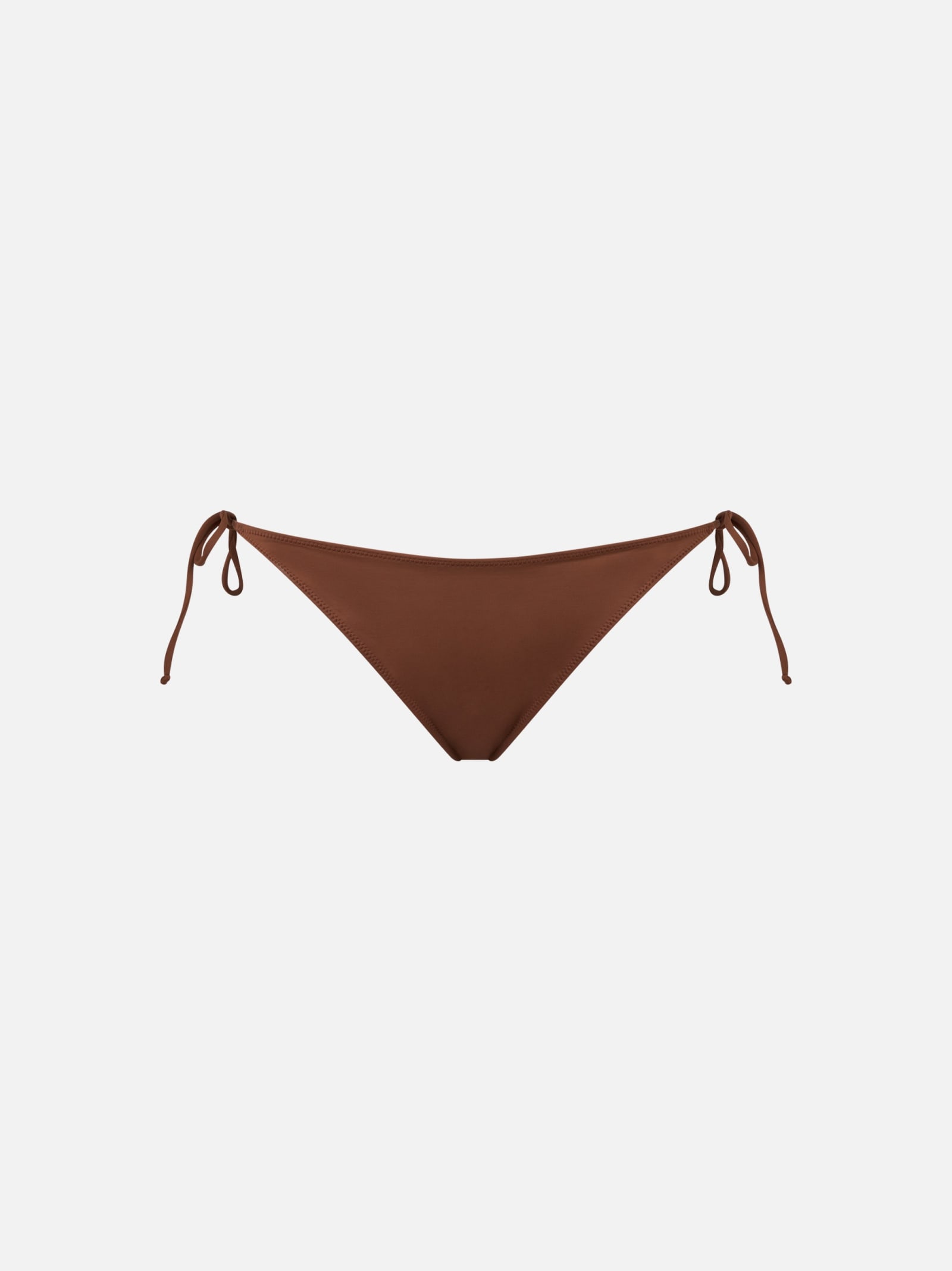Mc2 Saint Barth Woman Classic Swim Briefs Virgo With Rhinestones In Brown