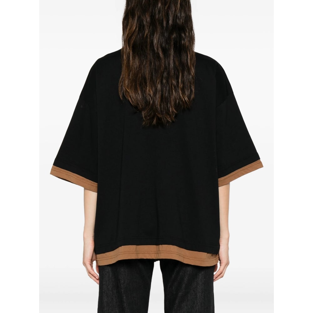 Gcds Love Logo Oversized T-shirt In Black