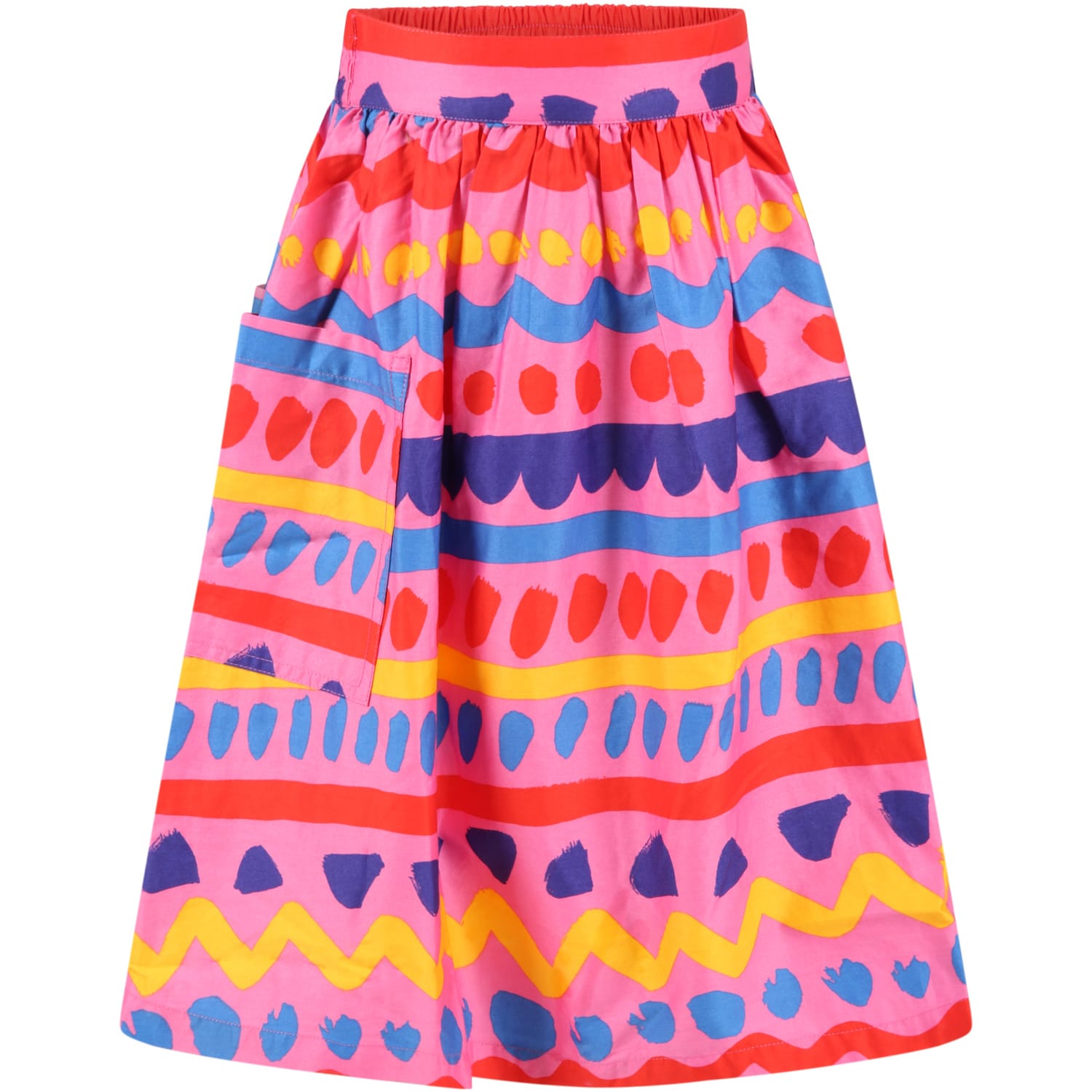 Stella McCartney Kids Fuchsia Skirt For Girl With Prints