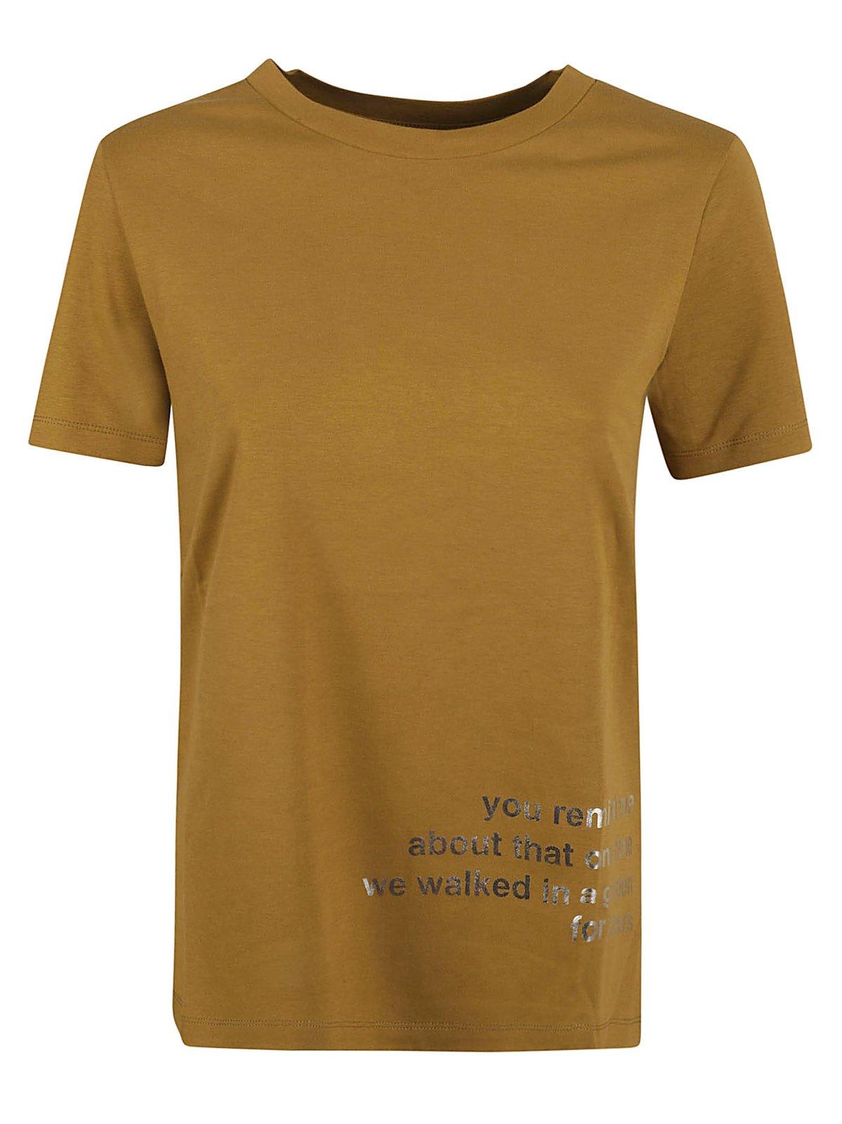 'S Max Mara Slogan Printed Crewneck T-shirt