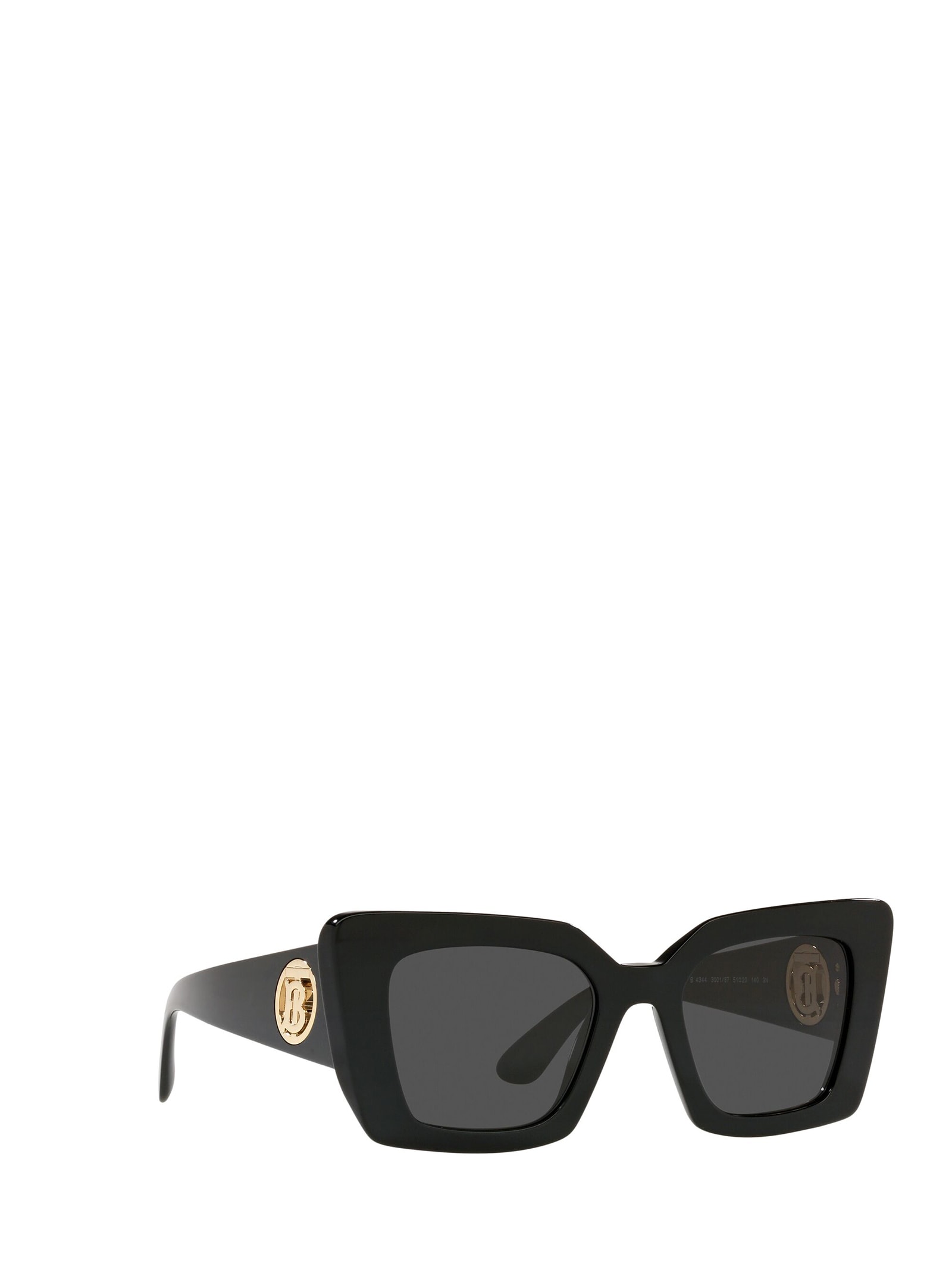 Shop Burberry Eyewear Be4344 Black Sunglasses