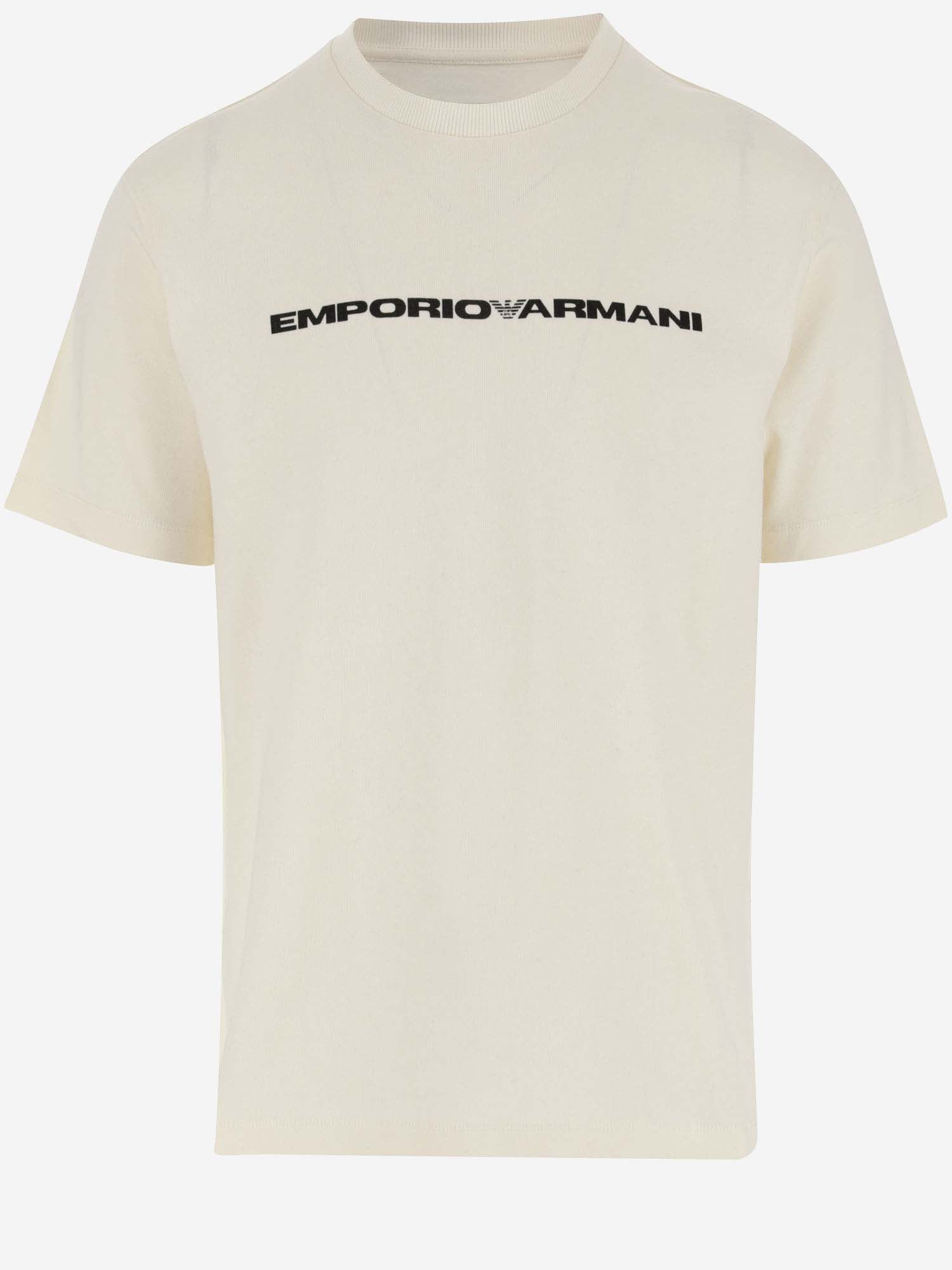 Shop Emporio Armani Cotton T-shirt With Logo