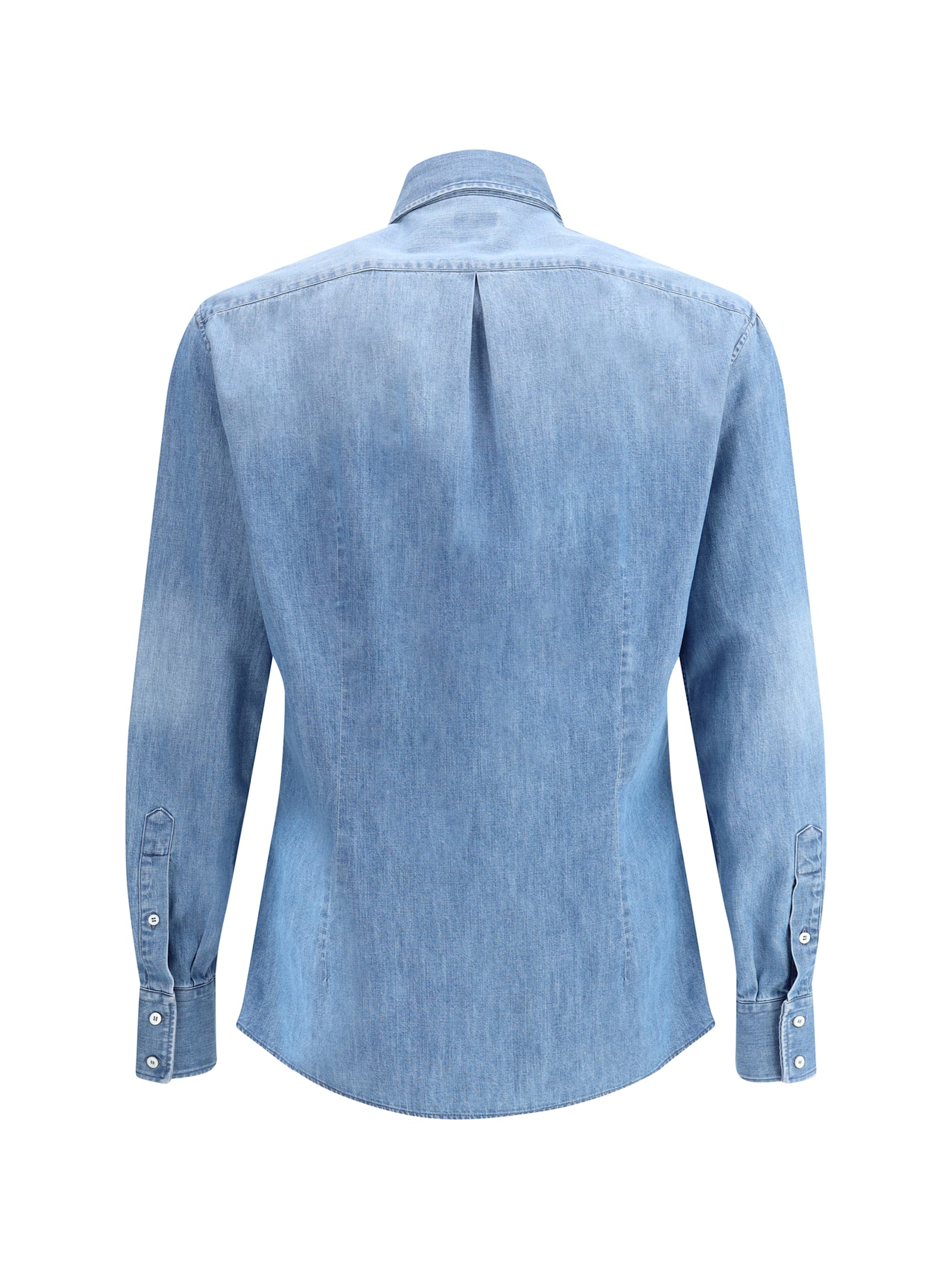Brunello Cucinelli Denim Shirt In Blue