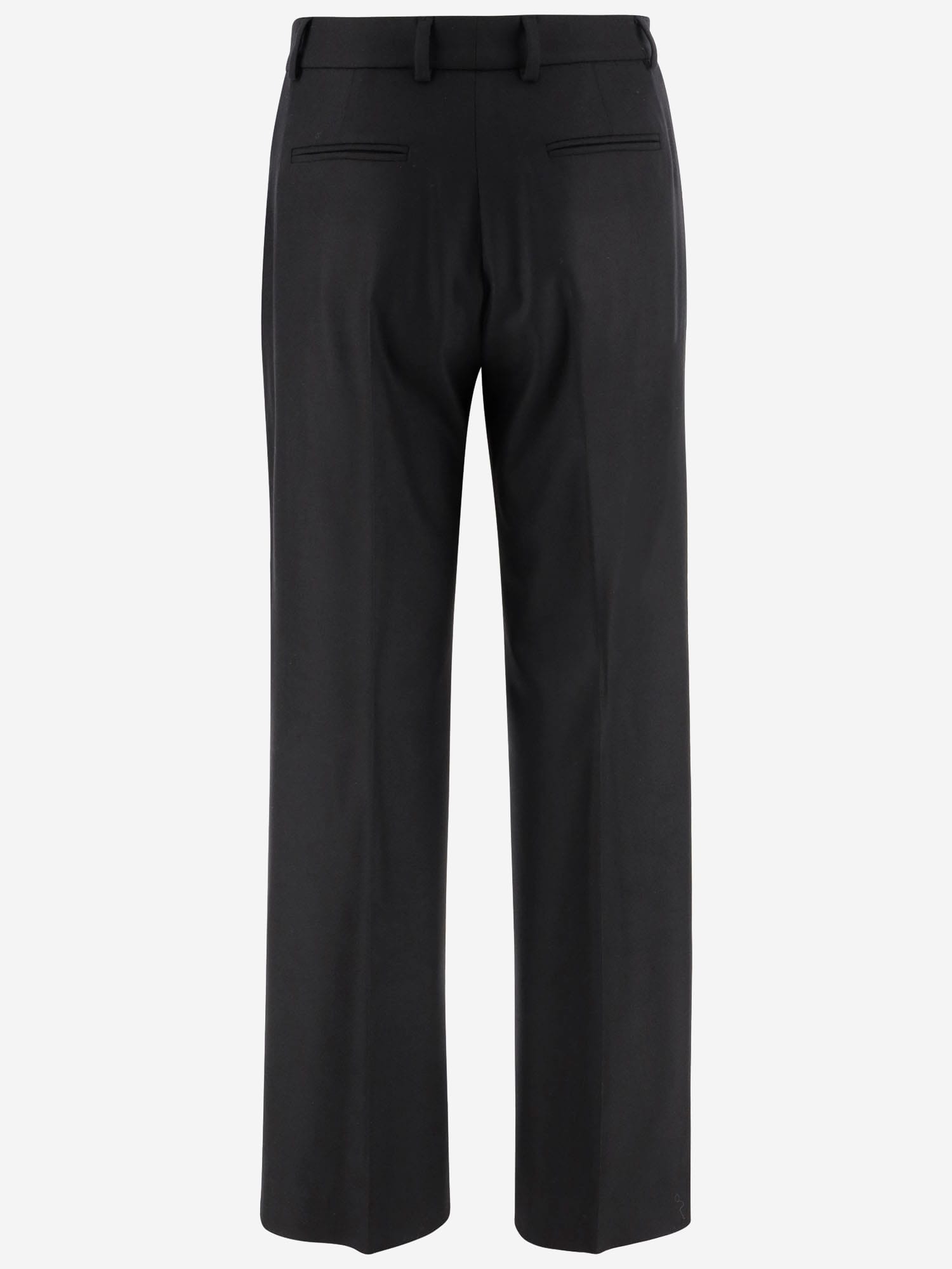 Ql2 Stretch Wool Trousers In Black