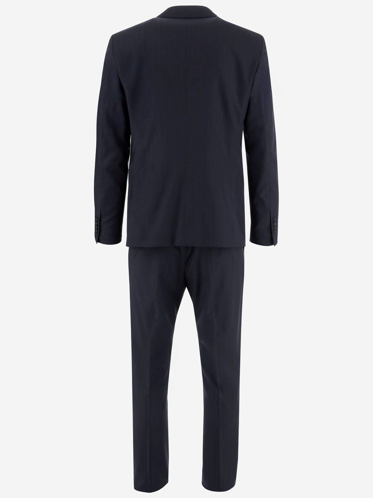 Tagliatore Stretch Wool Suit In Bruce Navy