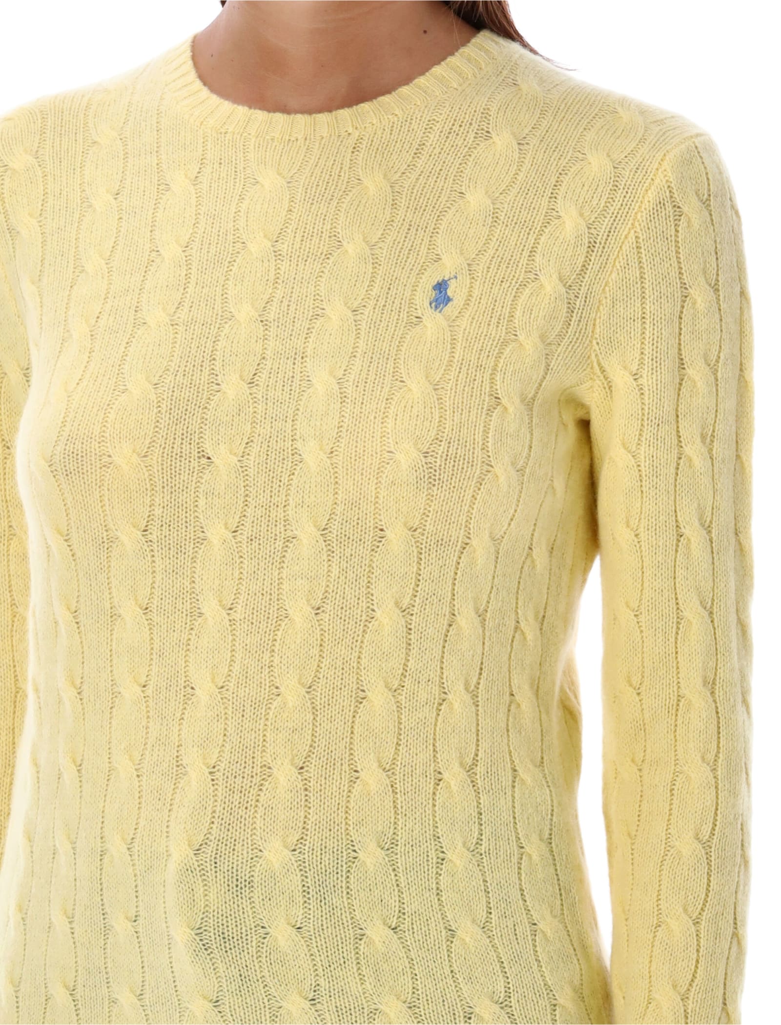 Polo Ralph Lauren Julianna Cable Knit Sweater In Fall Yellow