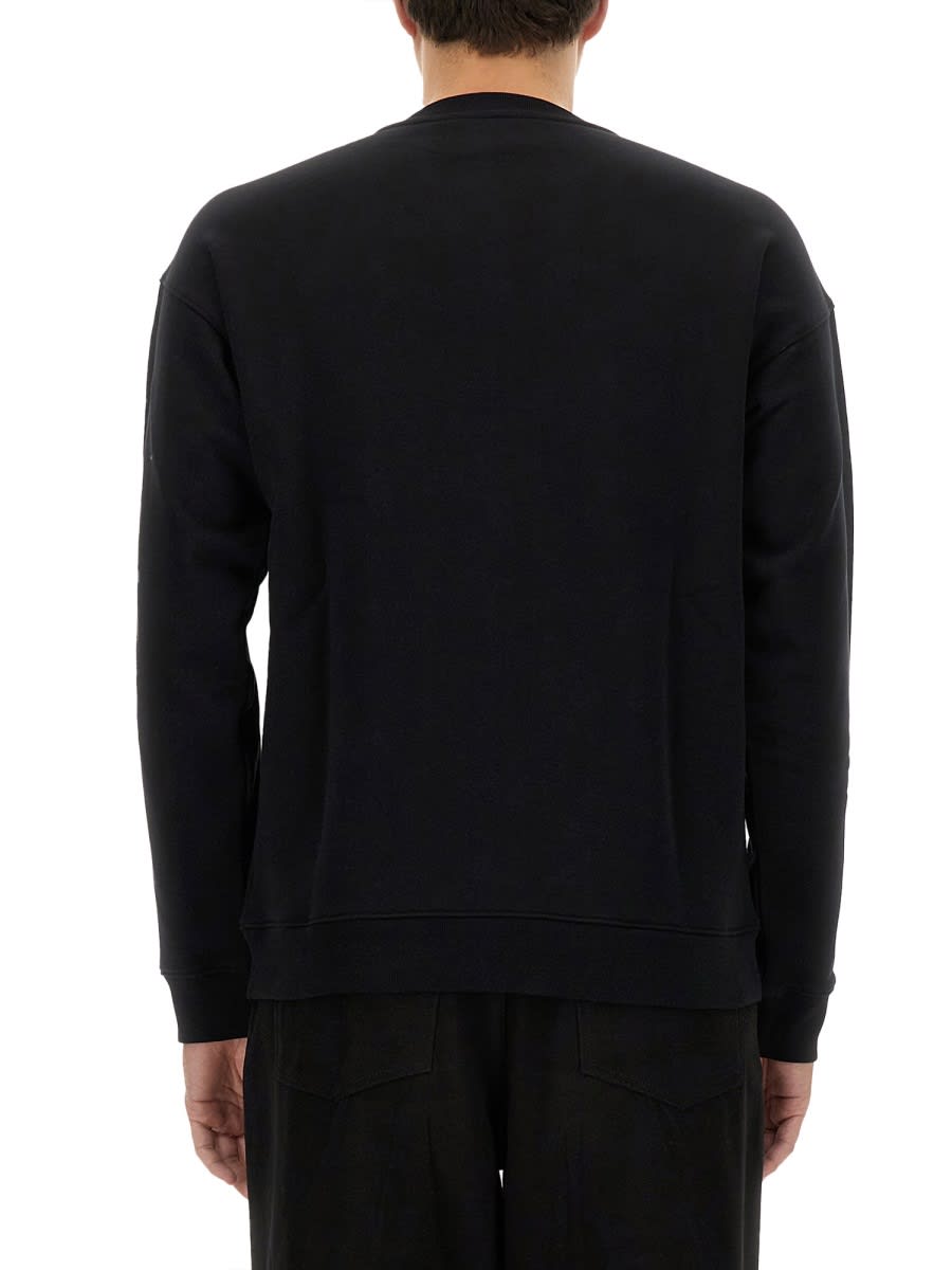 Shop Moschino Cotton Sweatshirt In Black