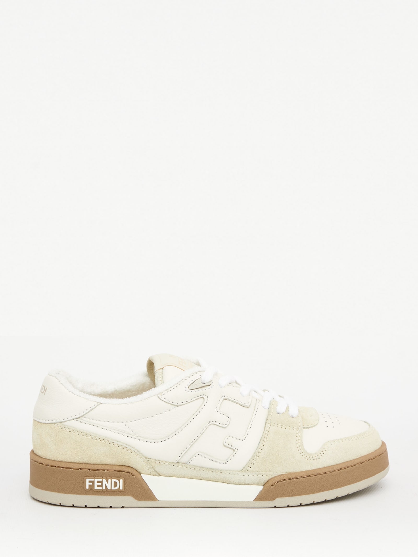 Shop Fendi Match Sneakers In Bianco