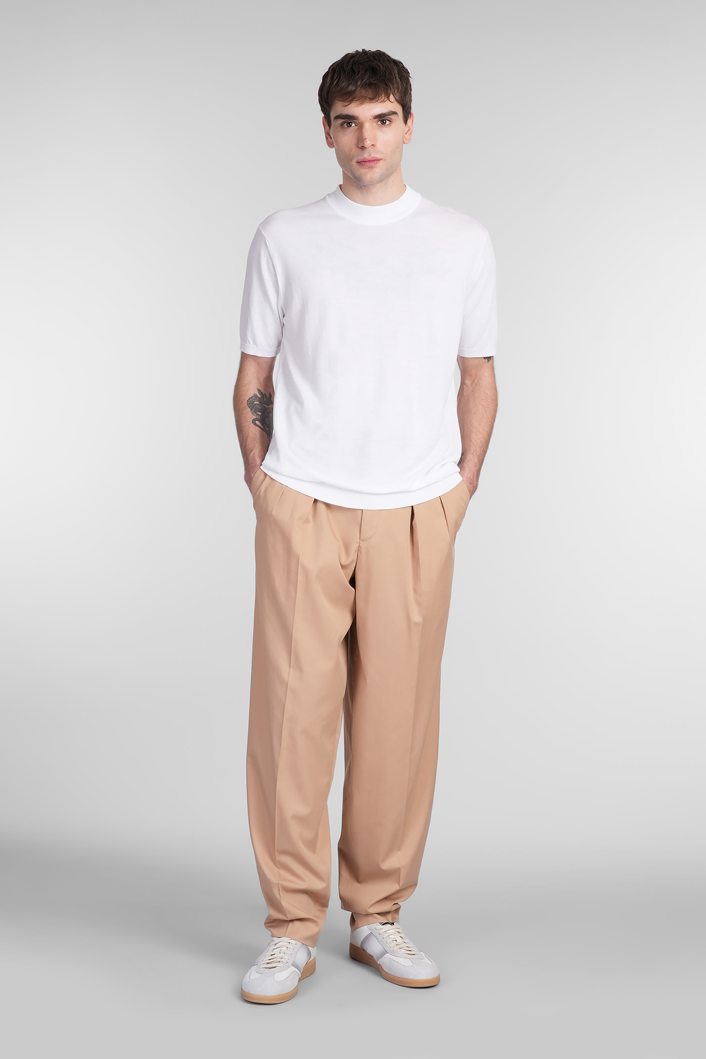 Roberto Collina Crew Neck Cotton T-shirt Clothing In White