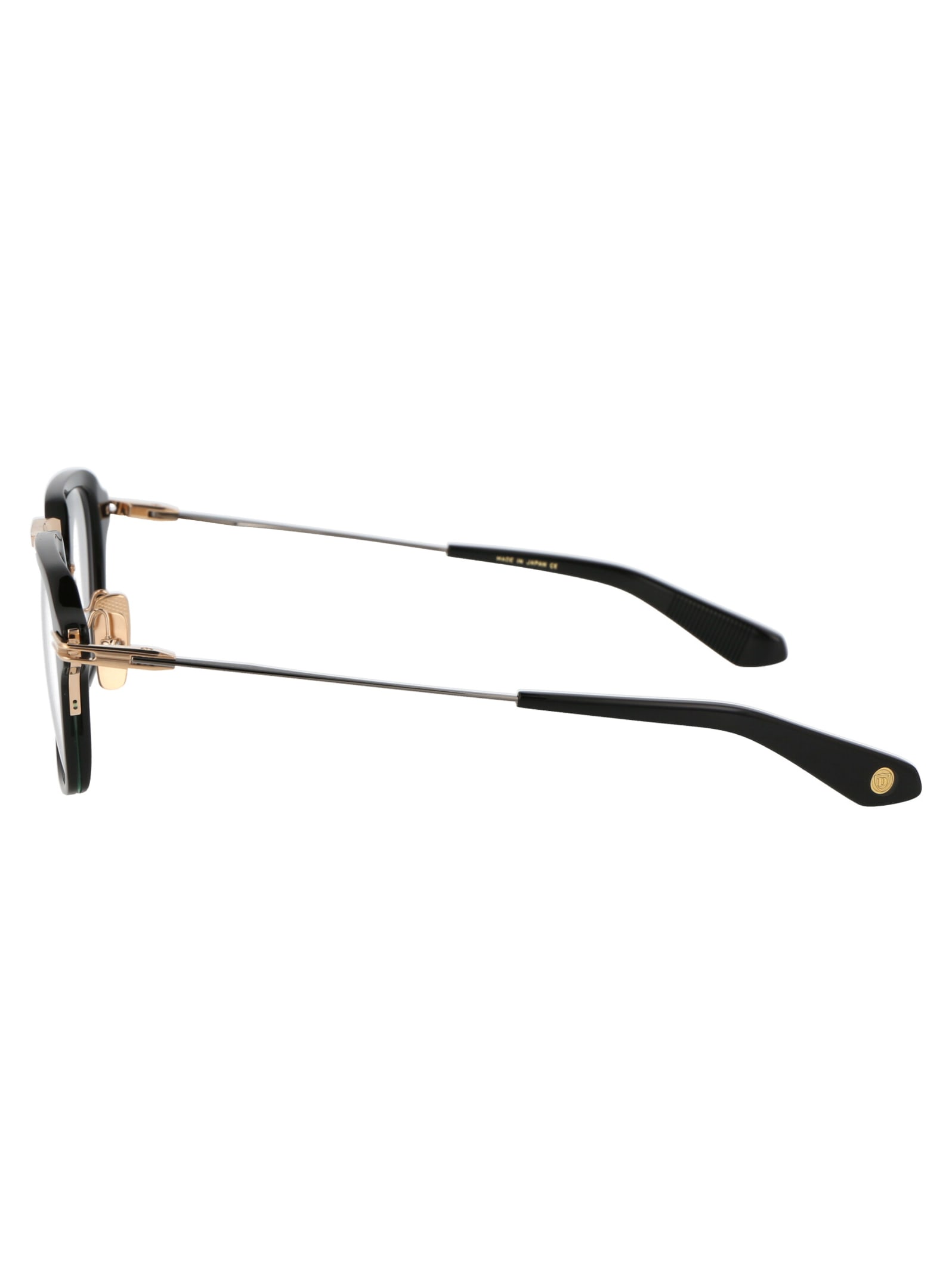 Shop Dita Aegeus Glasses In Black-white Gold-black Palladium