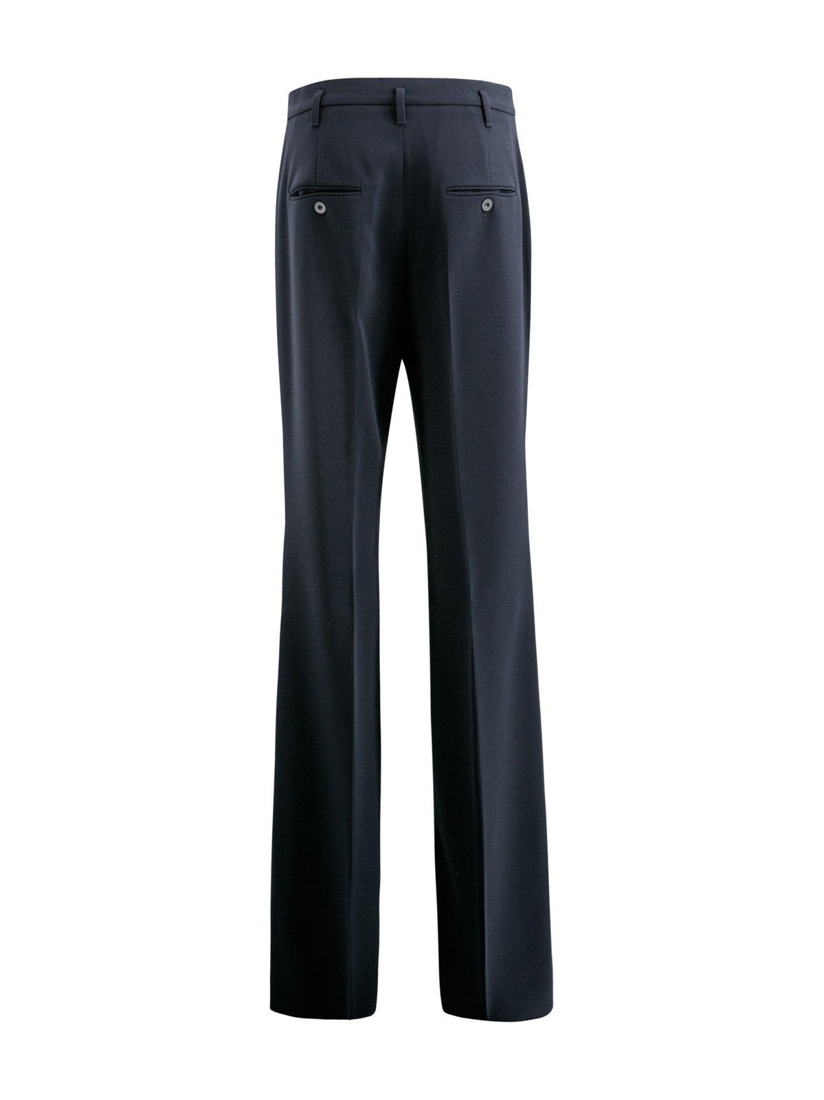 Max Mara High Waist Straight Leg Trousers In Blue