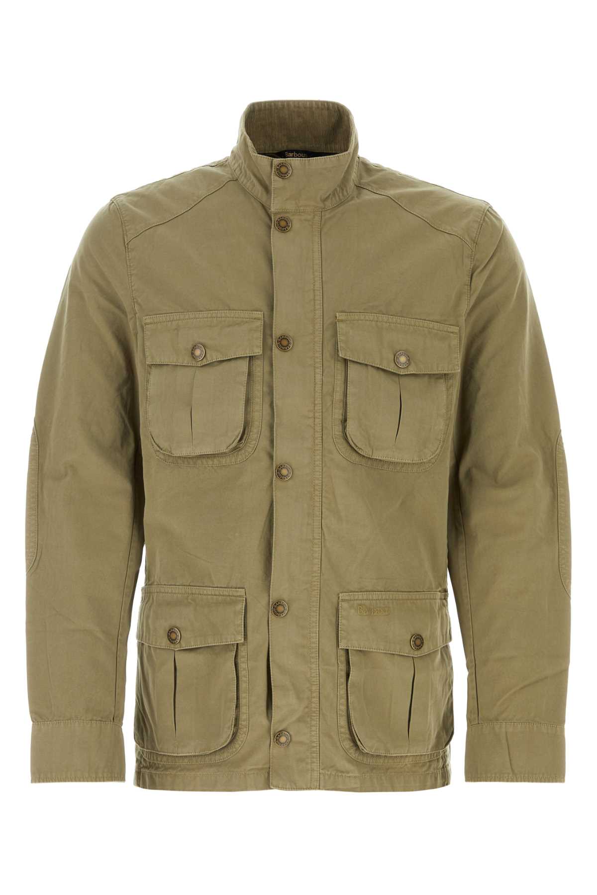 Shop Barbour Army Green Cotton Jacket In Olive