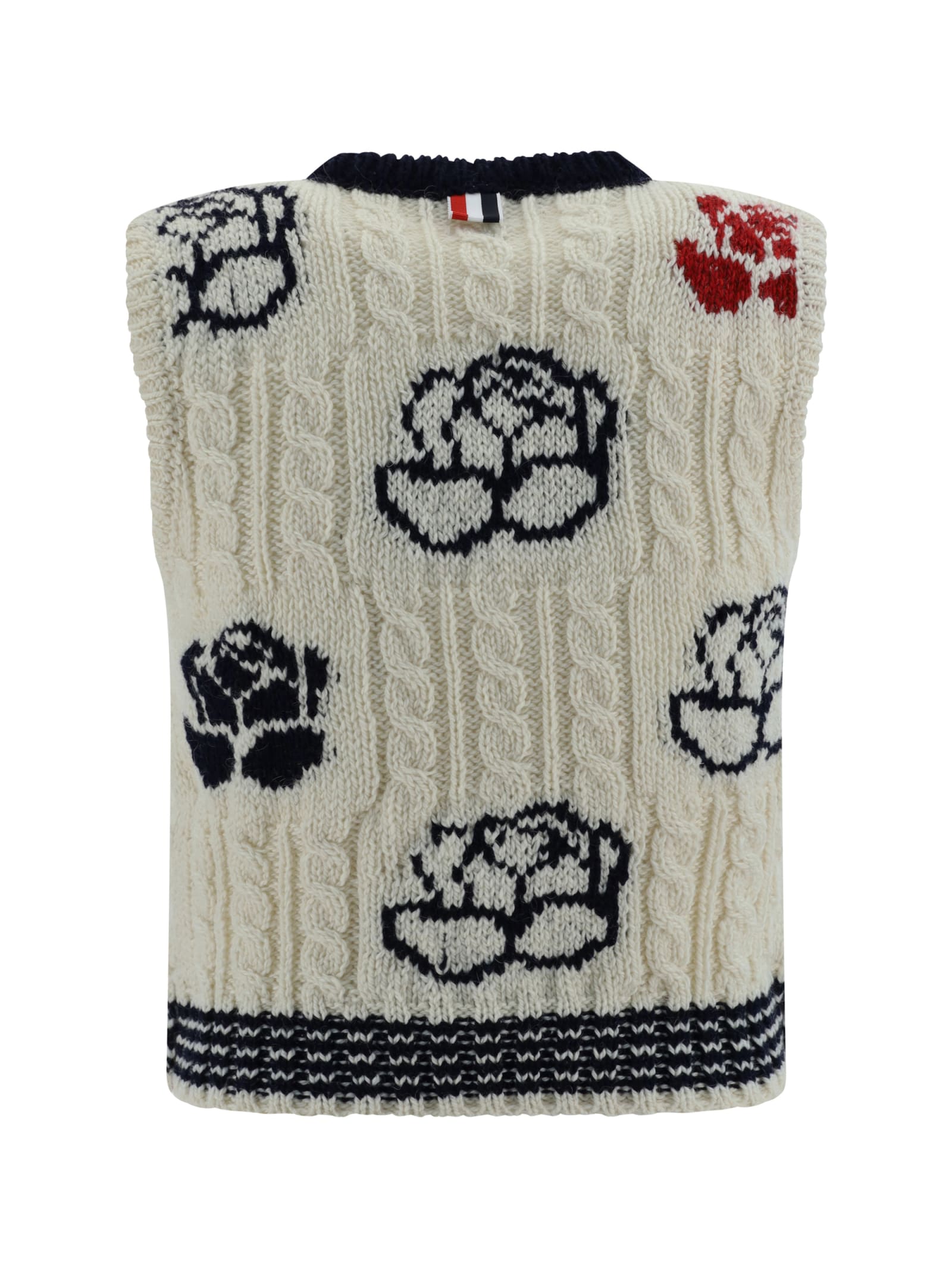 Shop Thom Browne Vest In White