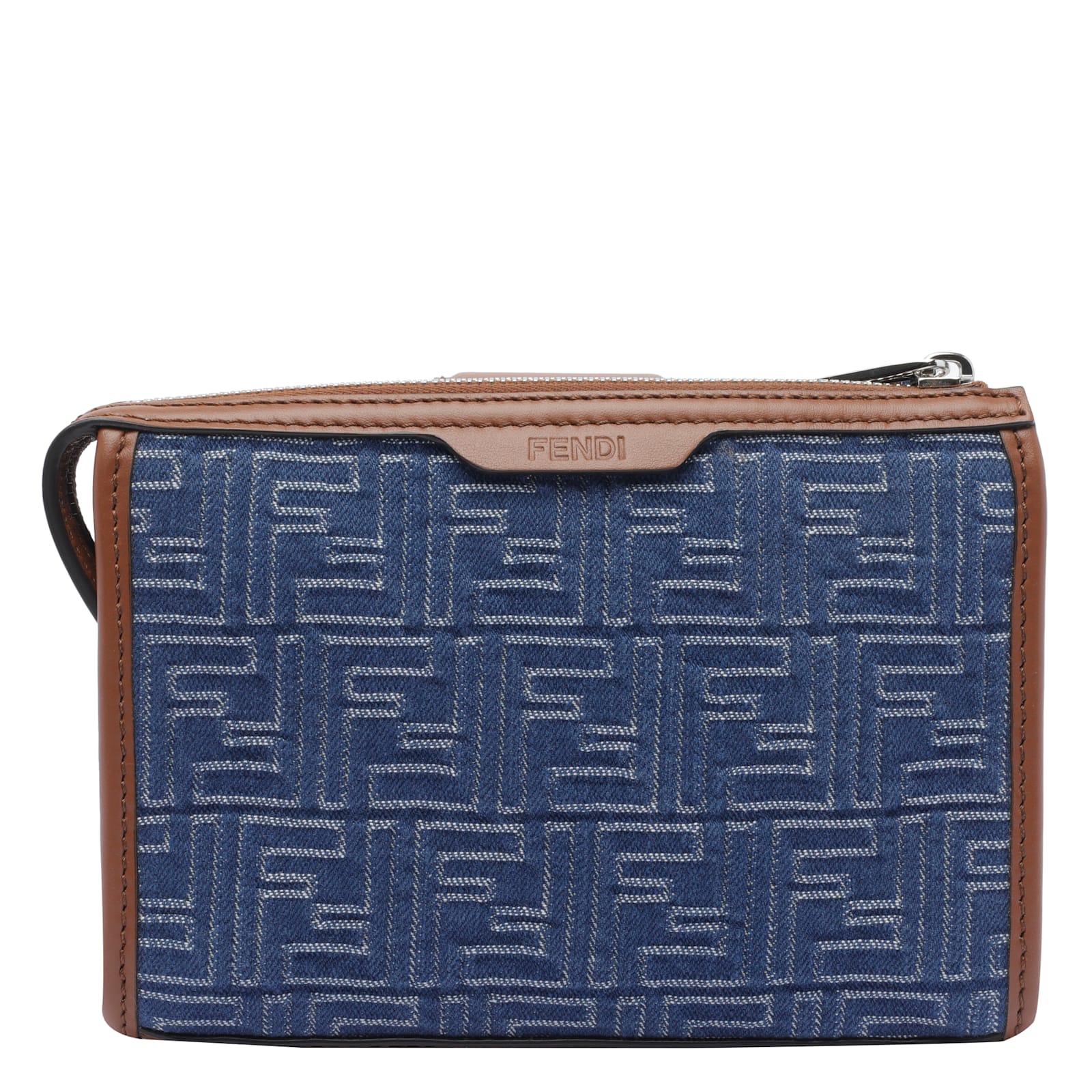 Shop Fendi Baguette Double Crossbody Bag