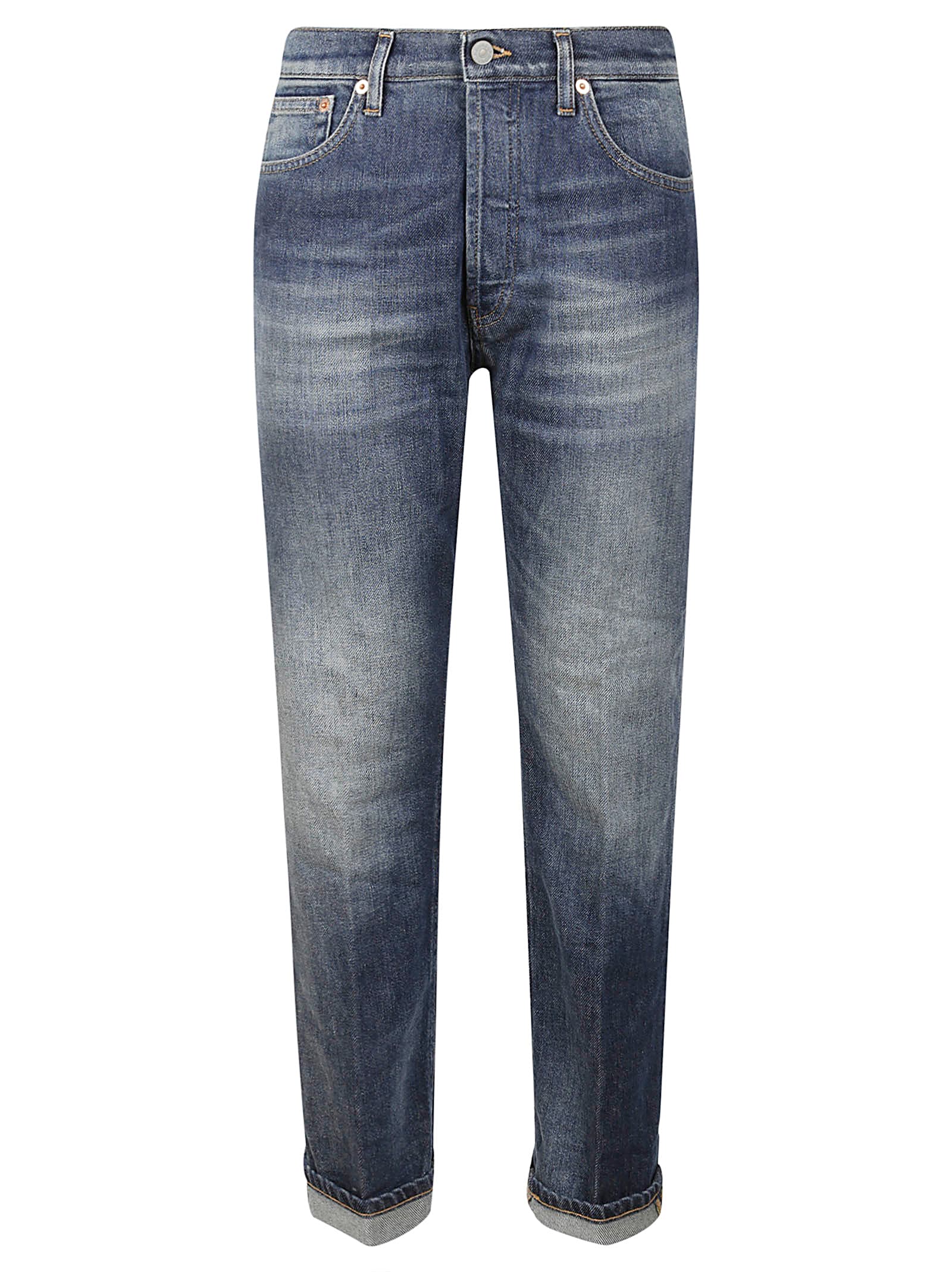 dondup buttoned fitted jeans