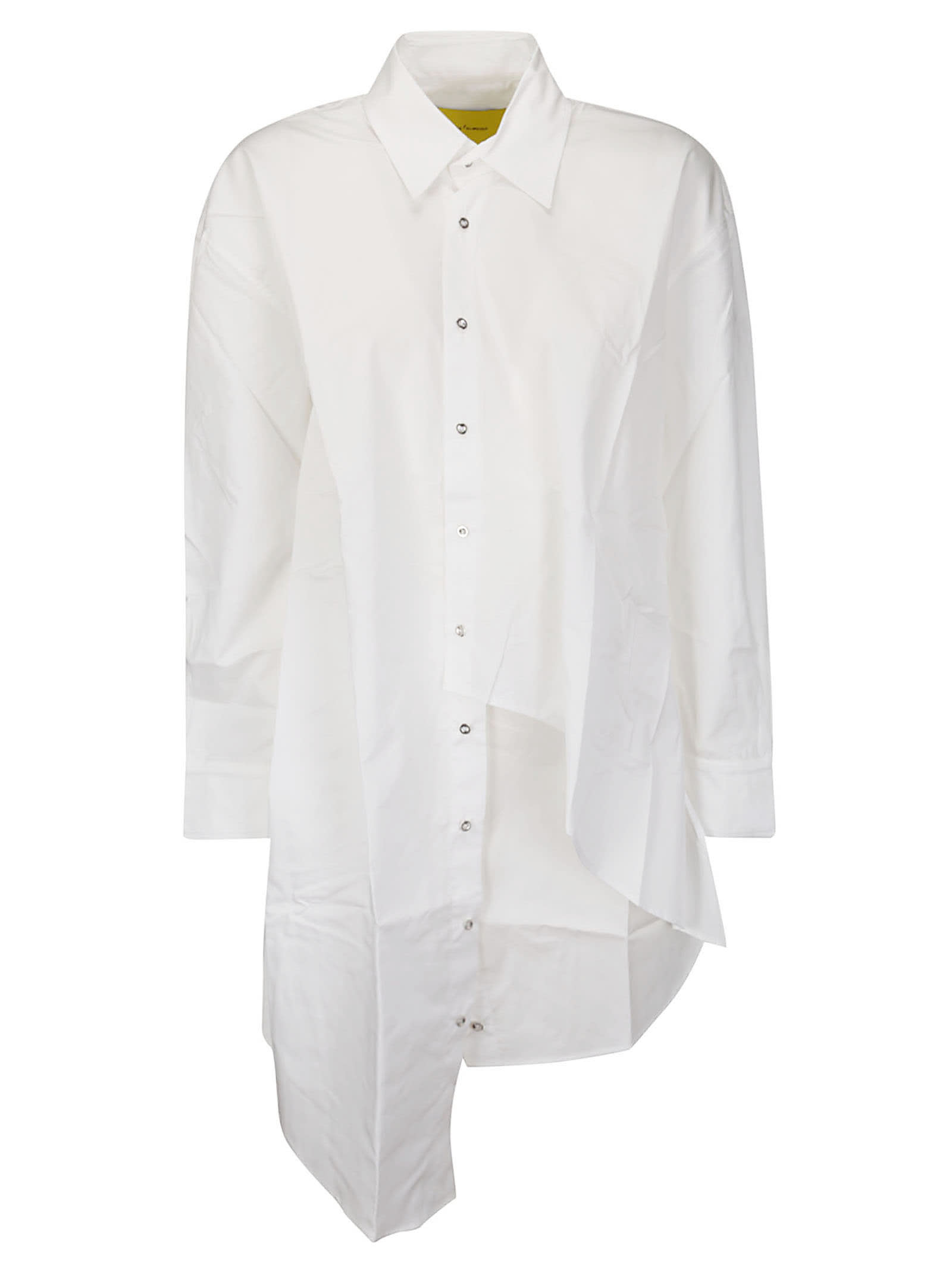 Shop Marques' Almeida Draped Wrap Shirt Dress In White