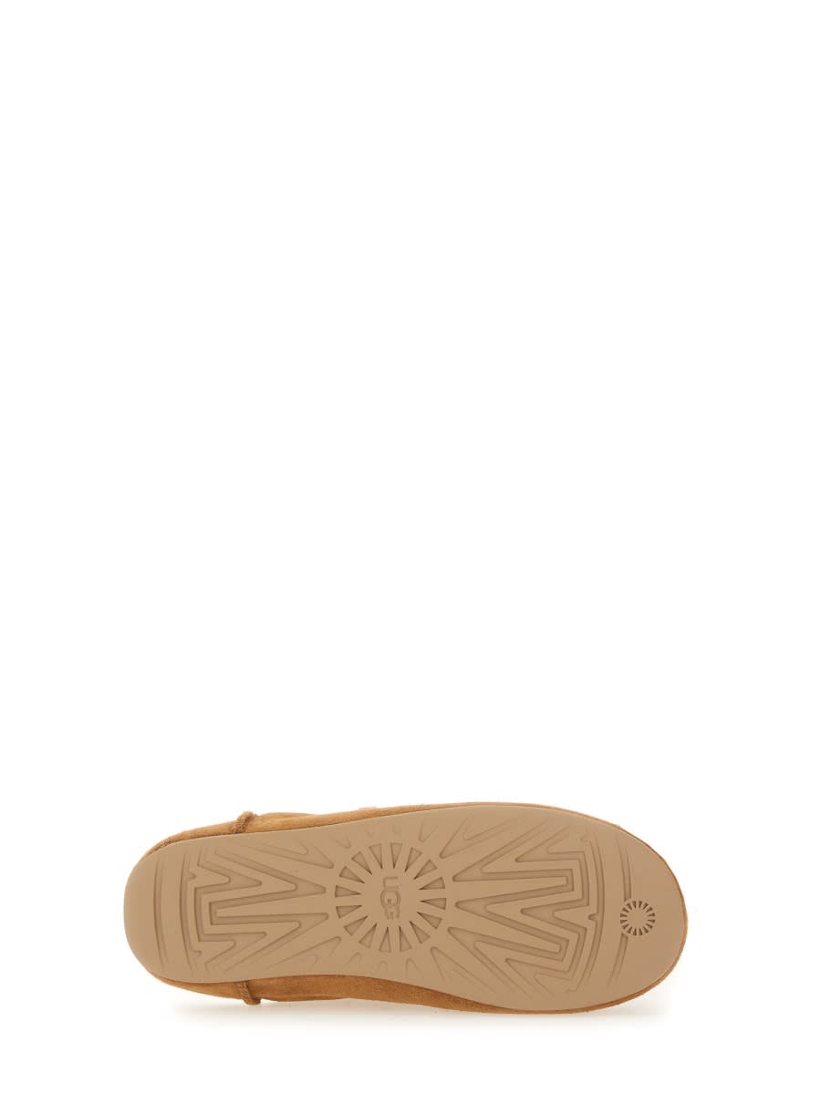 Ugg Slip-on Sandals With Smooth Suede Exterior In Brown