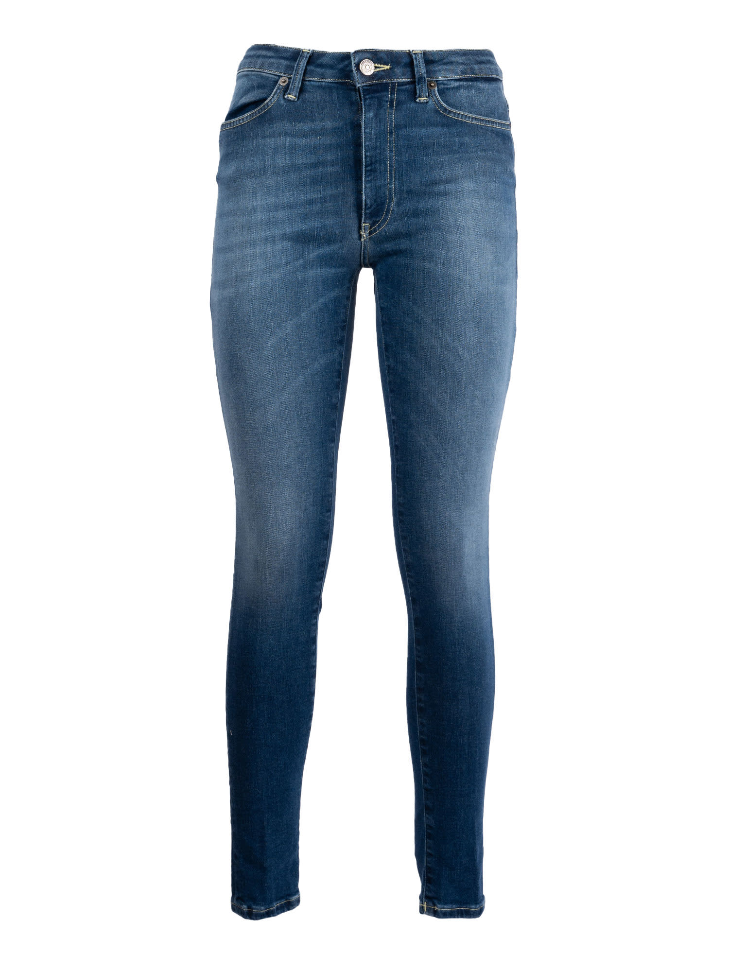 Dondup Fitted Jeans With Classic Five-pocket Design In Blue