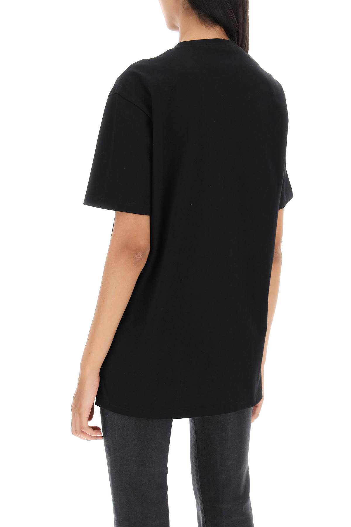 Shop Versace 90s Vintage Logo T-shirt In Black White (black)
