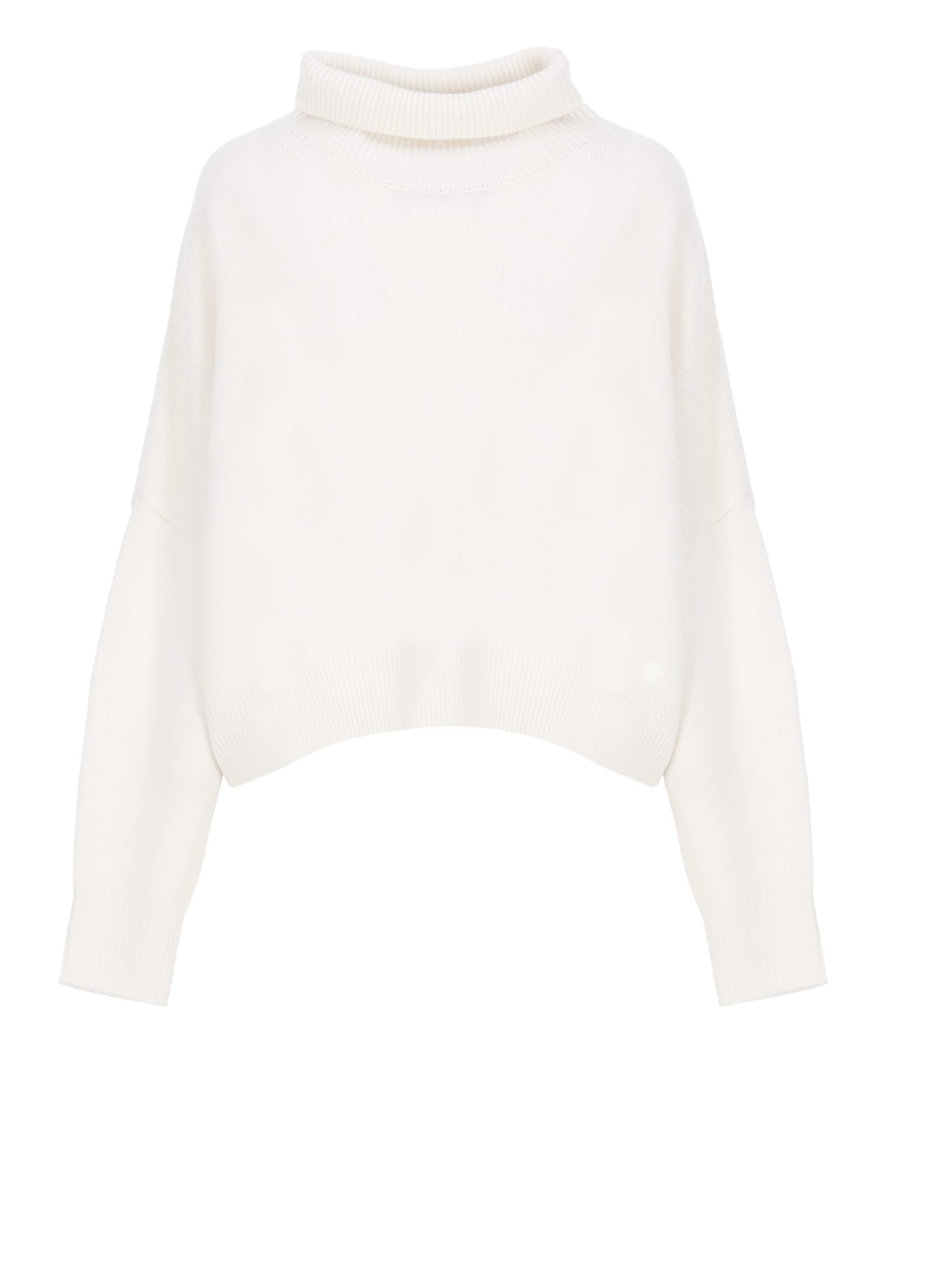 Loulou Studio Luke Stand Collar Wool Sweater In White