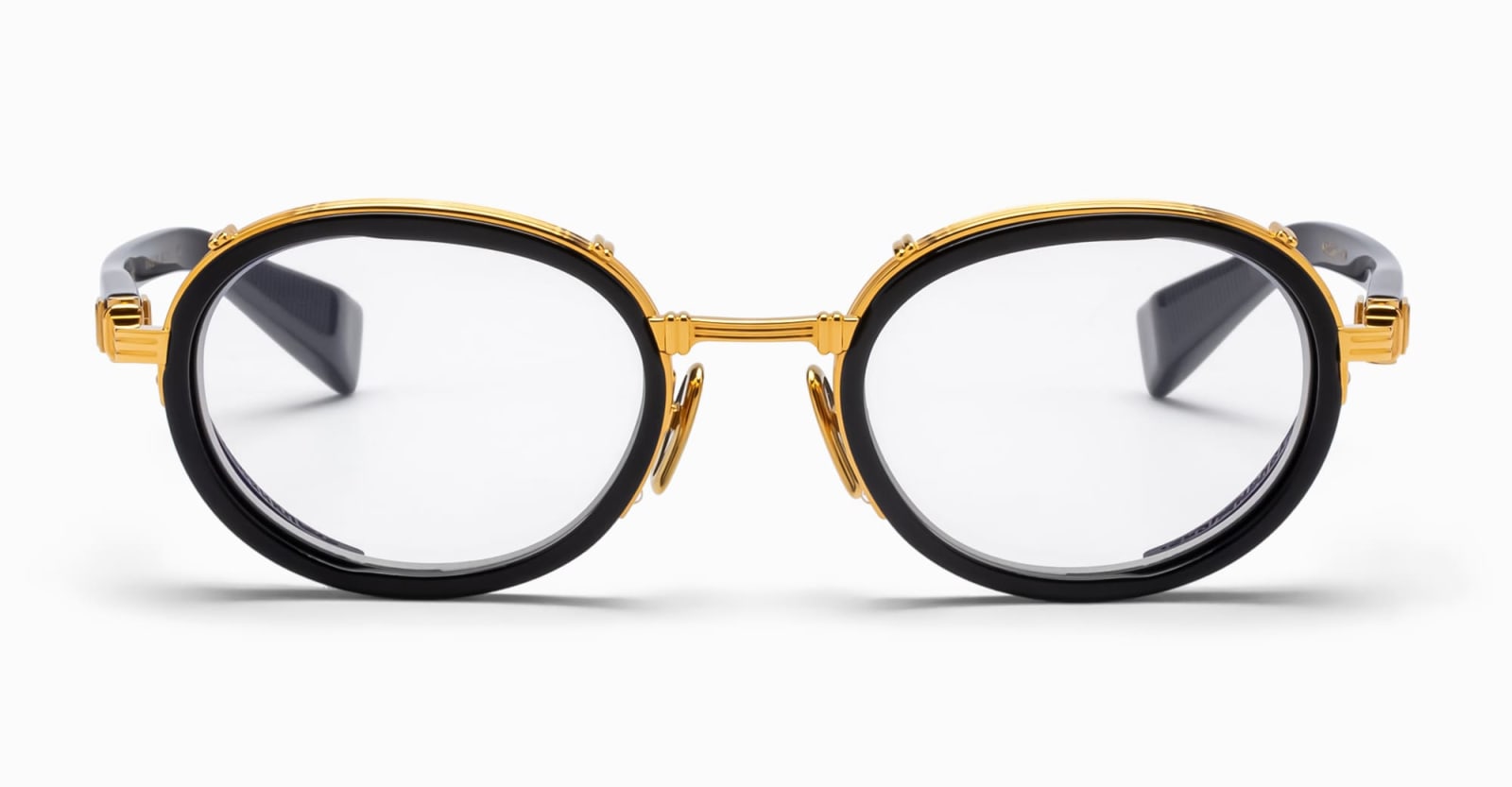 Shop Balmain Chevalier - Black / Gold Rx Glasses