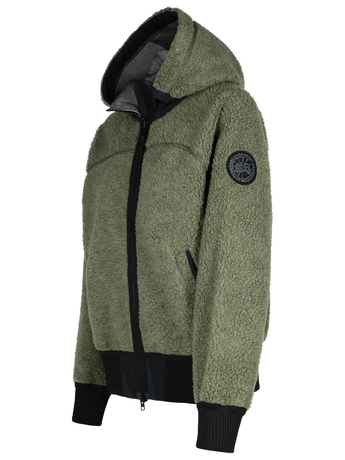 Shop Canada Goose Simcoe Green Wool Blend Fleece