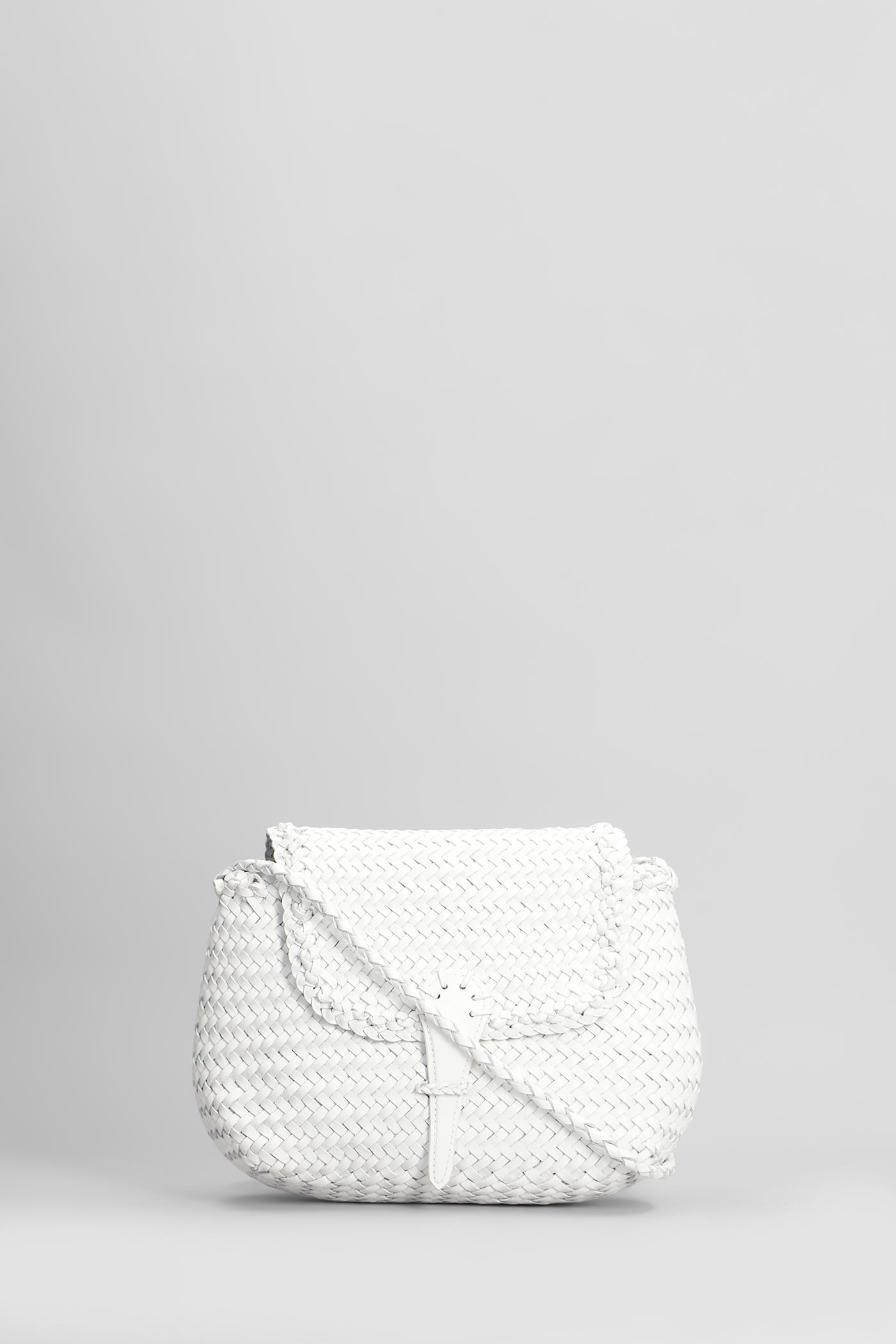 Miny City Shoulder Bag In White Leather