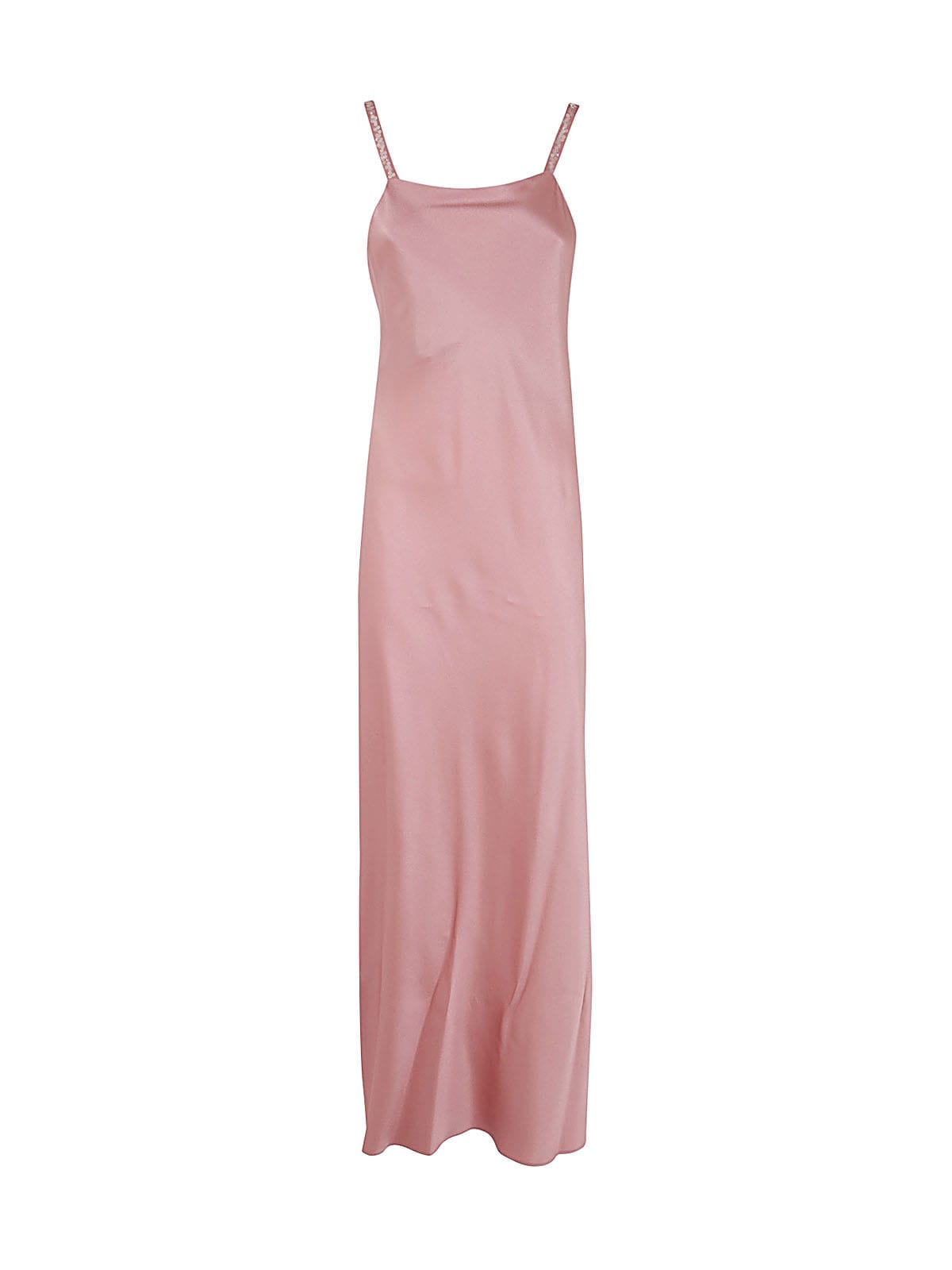 Antonelli Nicla Long Dress With Paillettes Strap In Pink