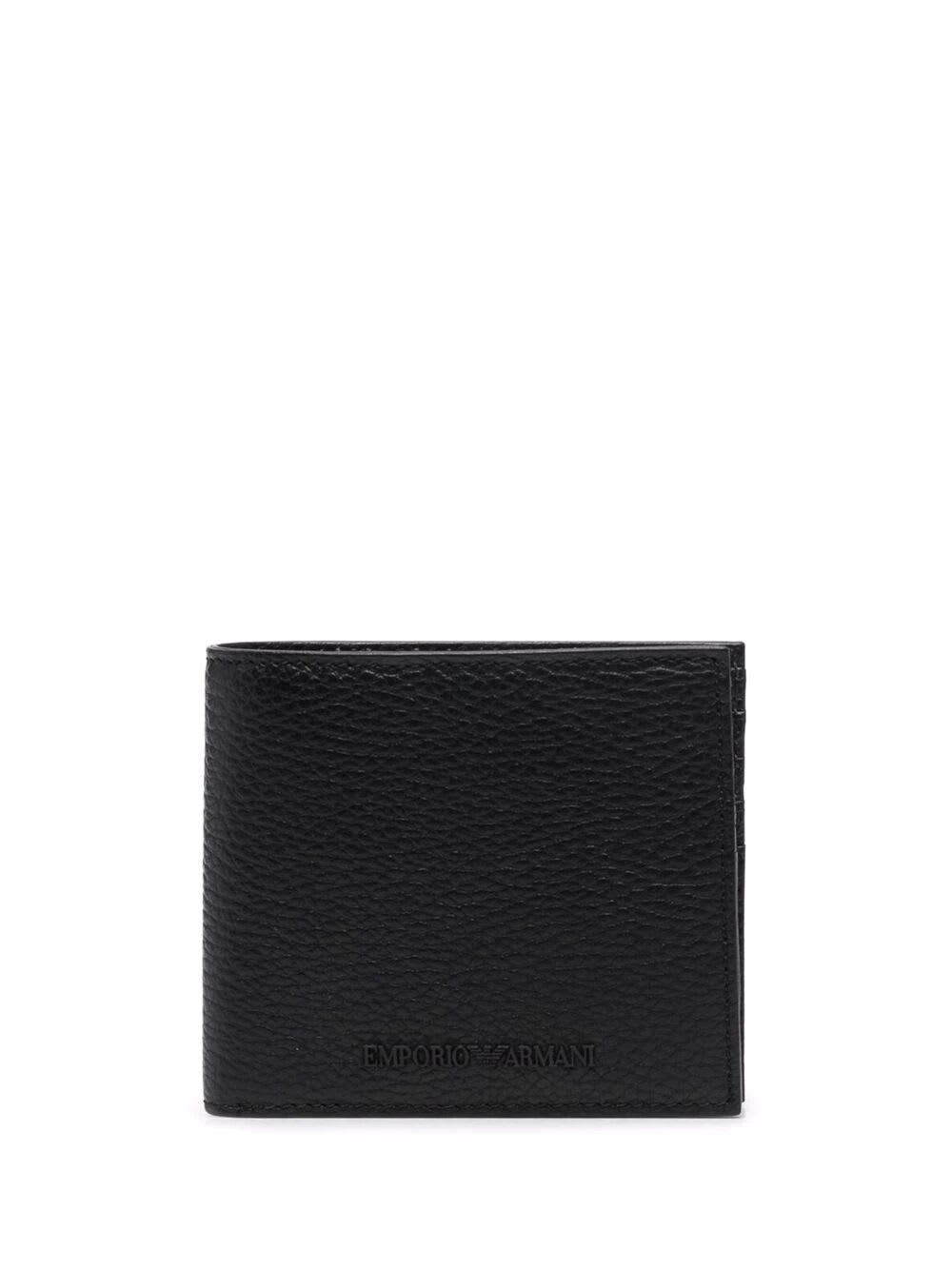 Emporio Armani Bi-fold Wallet In Lt Grey Black