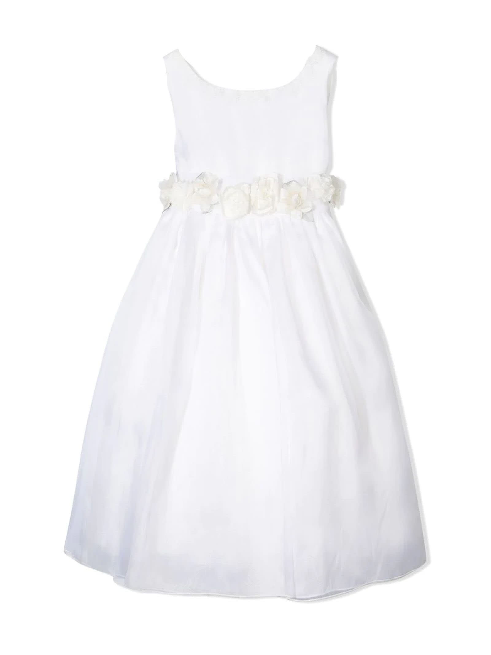 La stupenderia White Silk Dress